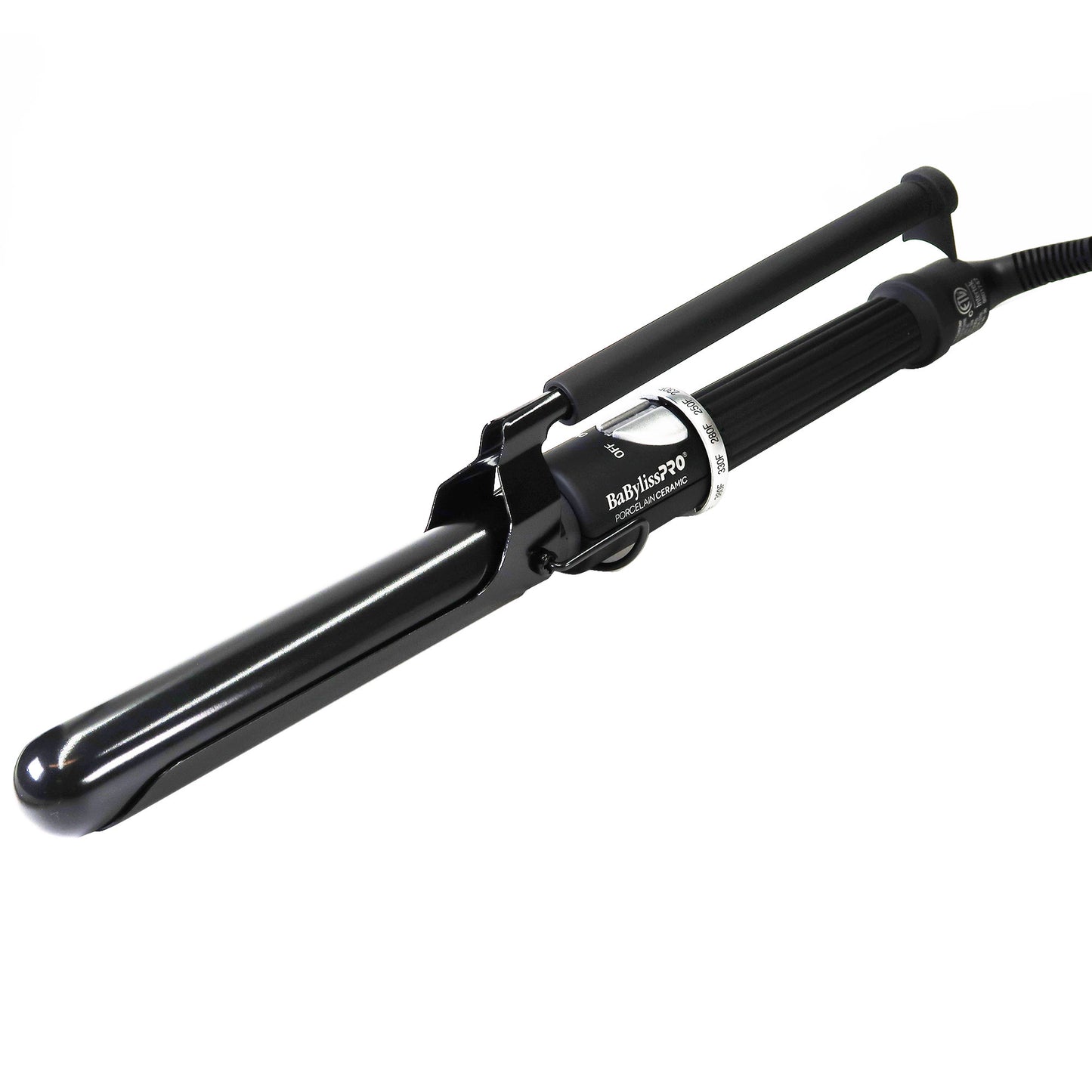 BaByliss Pro Rapido Nano Titanium Italian Performance Lightest Hair Dryer Black #BRAP1 with BaByliss Pro Porcelain Ceramic Marcel 1" Curling Iron BP100MUC