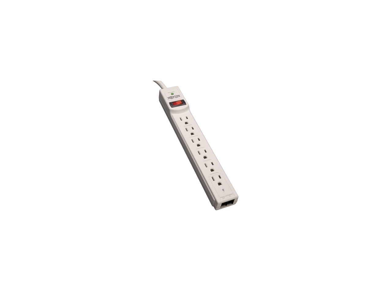 TRIPP LITE TLP608TEL 8 Feet 6 Outlets 990 Joules Surge Suppressor
