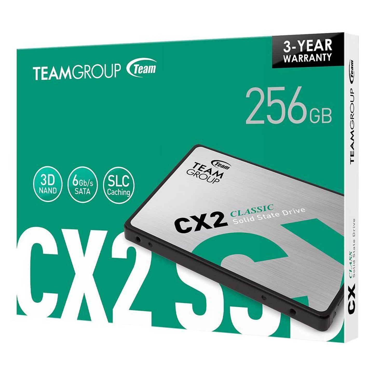 Team Group CX2 2.5" 256GB SATA III 3D NAND Internal Solid State Drive (SSD) T253X6256G0C101