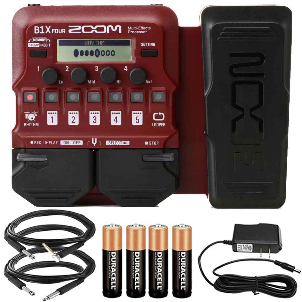 zoom b1 bass effects pedal Zoom B1X Four Bass Multi-Effects Processor with Expression Pedal + Cab –  Teds Electronics