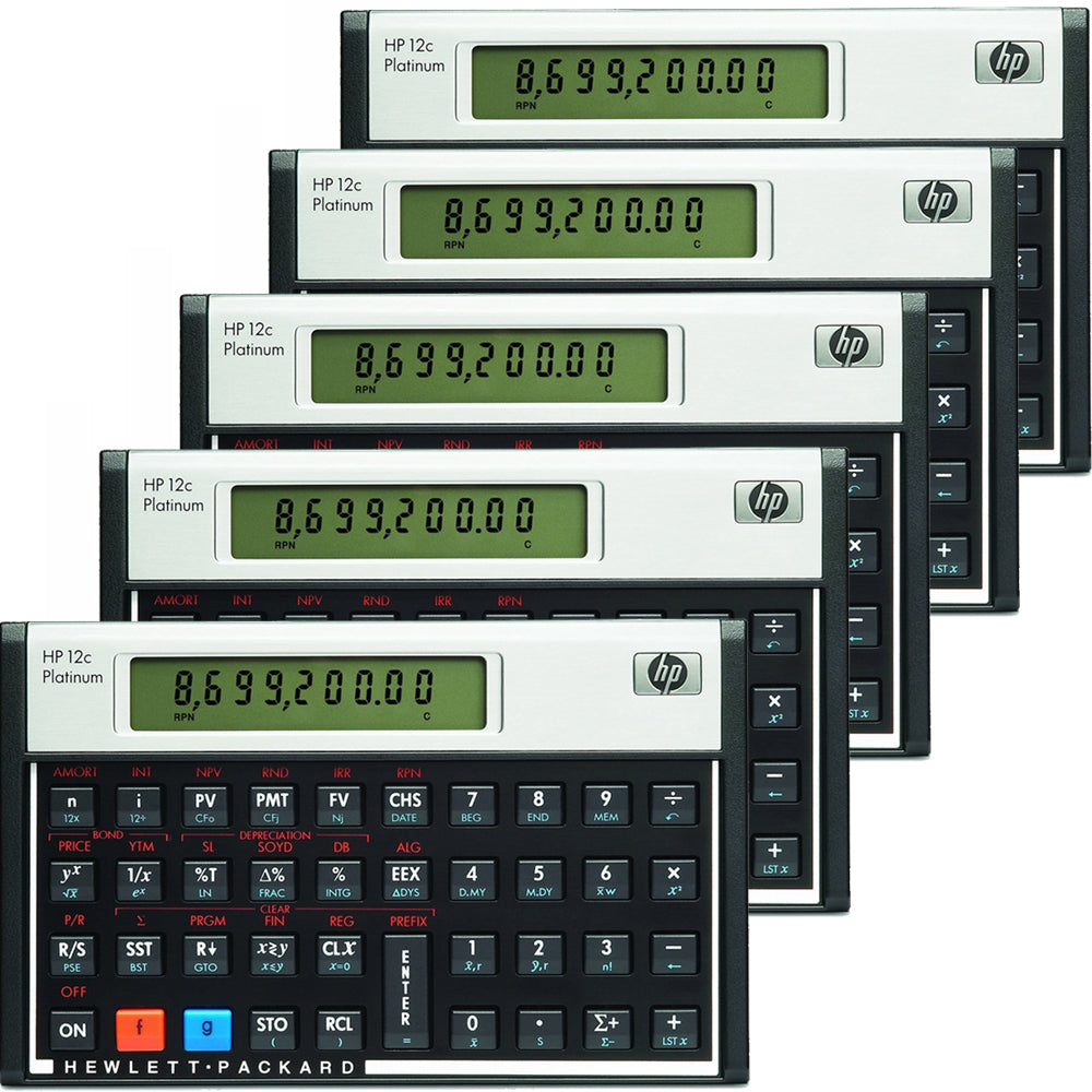 HP 12C Platinum Financial Calculator HEWF2231AA - 5 Count