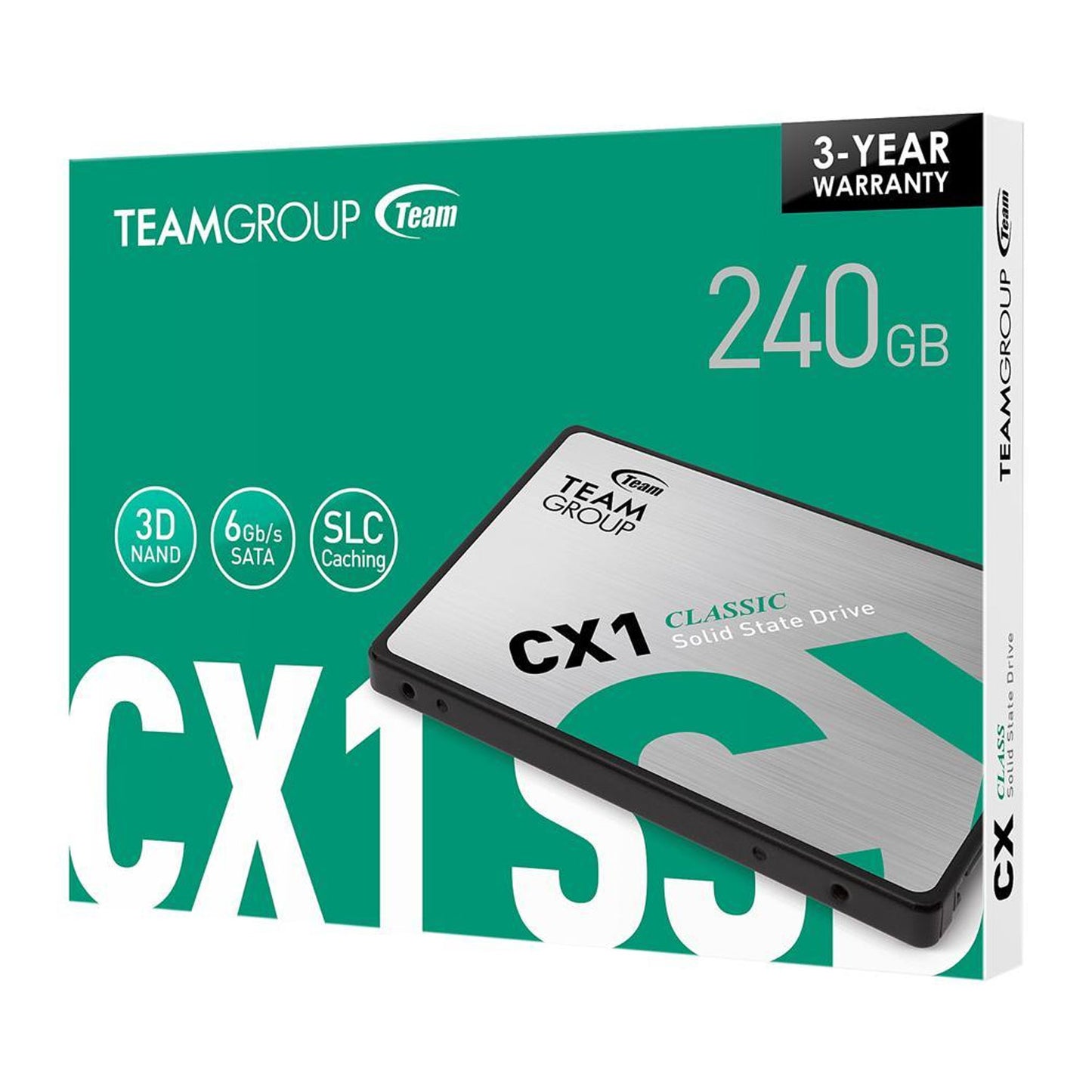 Team Group CX1 2.5" 240GB SATA III 3D NAND Internal Solid State Drive (SSD) T253X5240G0C101