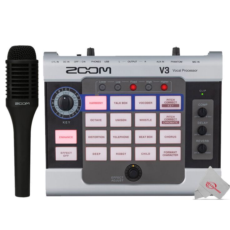 Zoom V3 Vocal Processor + Zoom SGV-6 Vocal Microphone for V6 And V3 Vocal Processors
