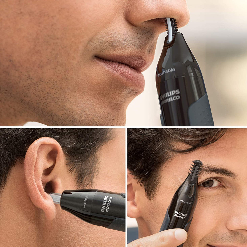 Philips Norelco Nose Trimmer 3000, For Nose, Ears and Eyebrows, Black, NT3600/42