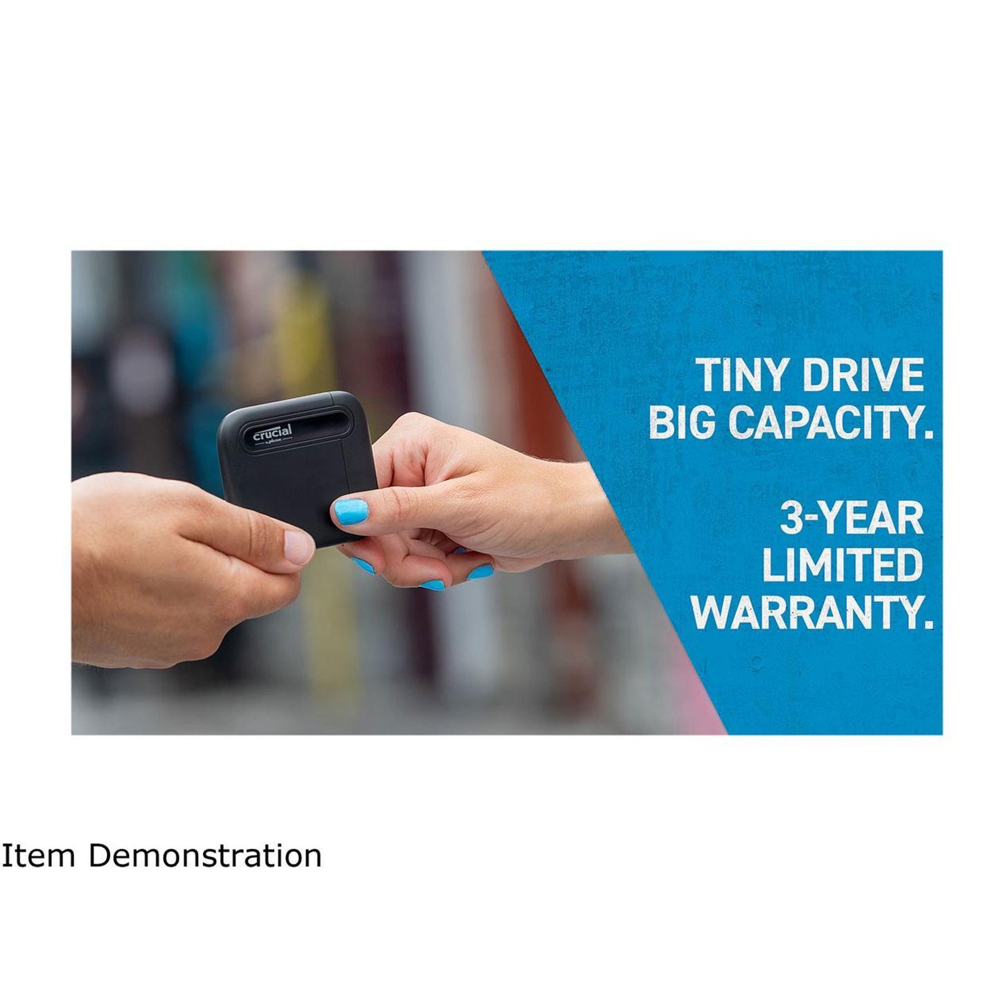 Crucial X6 1TB Portable SSD - Up to 800 MB/s - USB 3.2 - External Solid State Drive, USB-C - CT1000X6SSD9