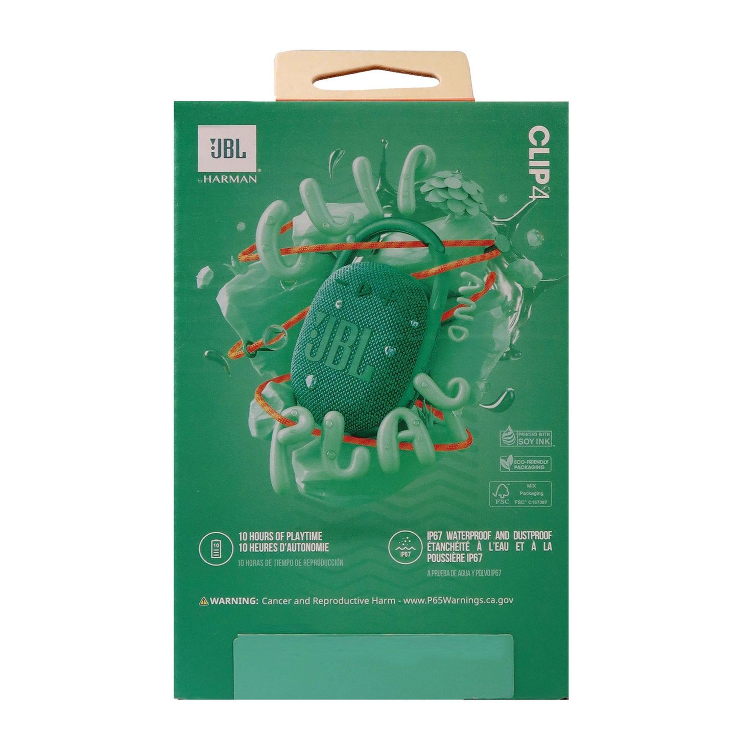 2x JBL Clip 4 Eco Ultra-Portable Waterproof Bluetooth Speaker (Forest Green)