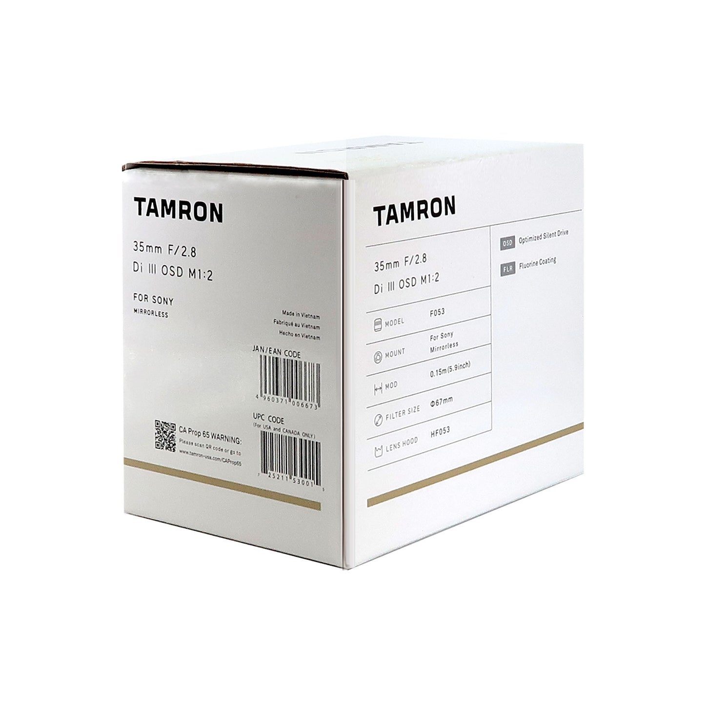 Tamron 35mm f/2.8 Di III OSD Macro Lens for Sony E-Mount Mirrorless Cameras