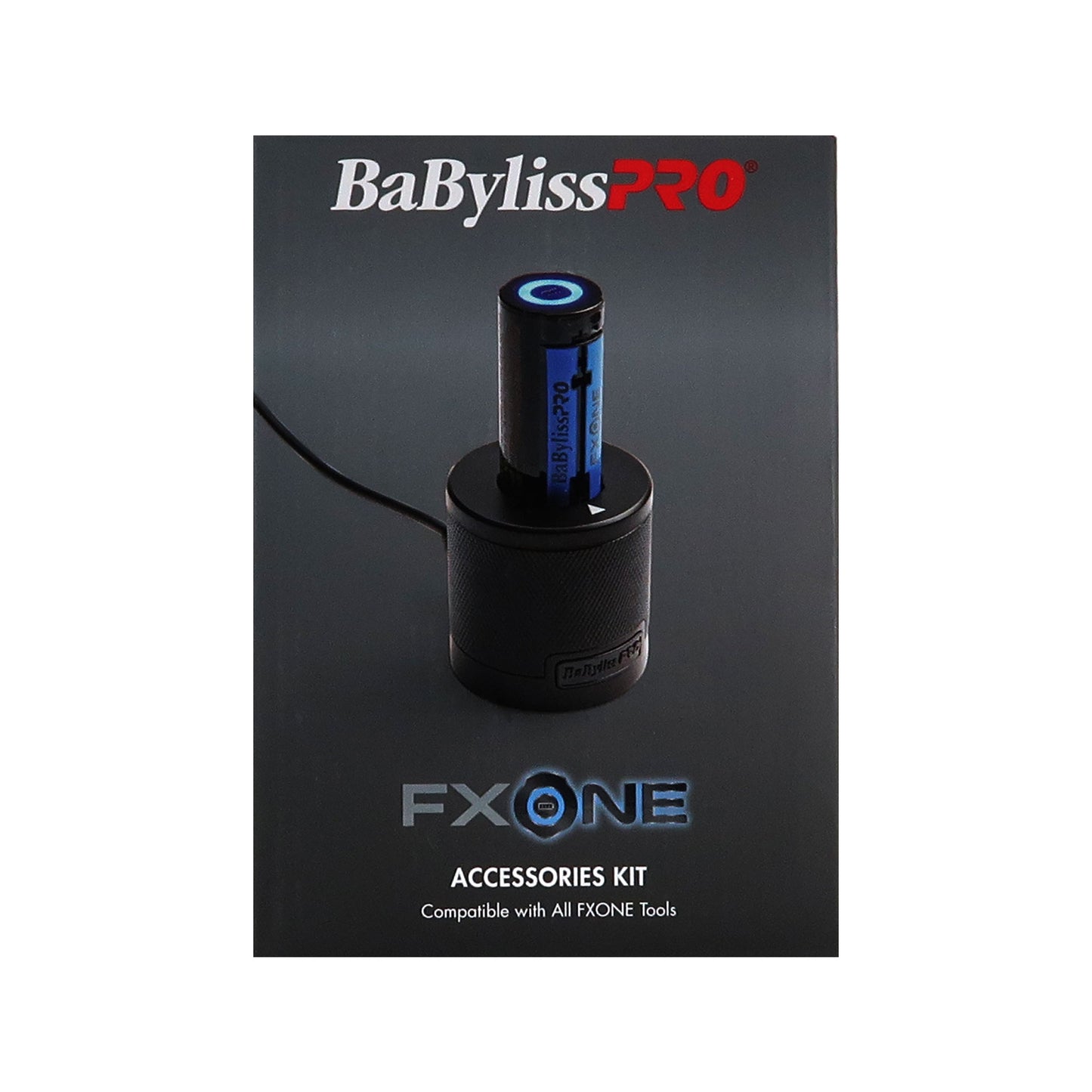 BaByliss Pro FXONE LO-PROFX LIMITED EDITION Trimmer & Clipper - Matte Black (TOOL ONLY) #FX729MBLT with BaByliss Pro FXONE Accessories Kit (Includes Battery, Charging Base, Cord & Adapter)