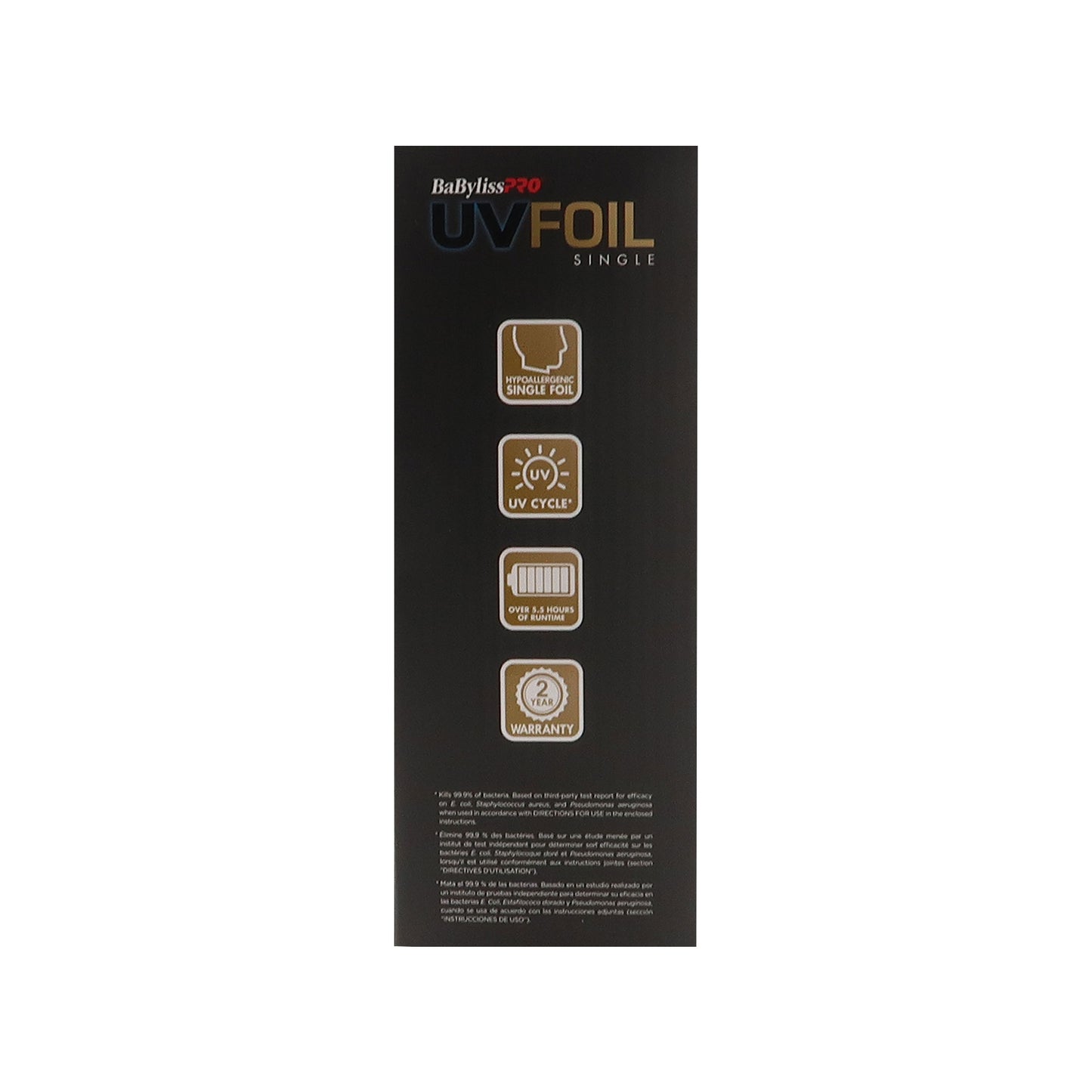 BaByliss Pro UVFOIL UV-Disinfecting Metal Single Foil Shaver - Gold #FXLFS1G