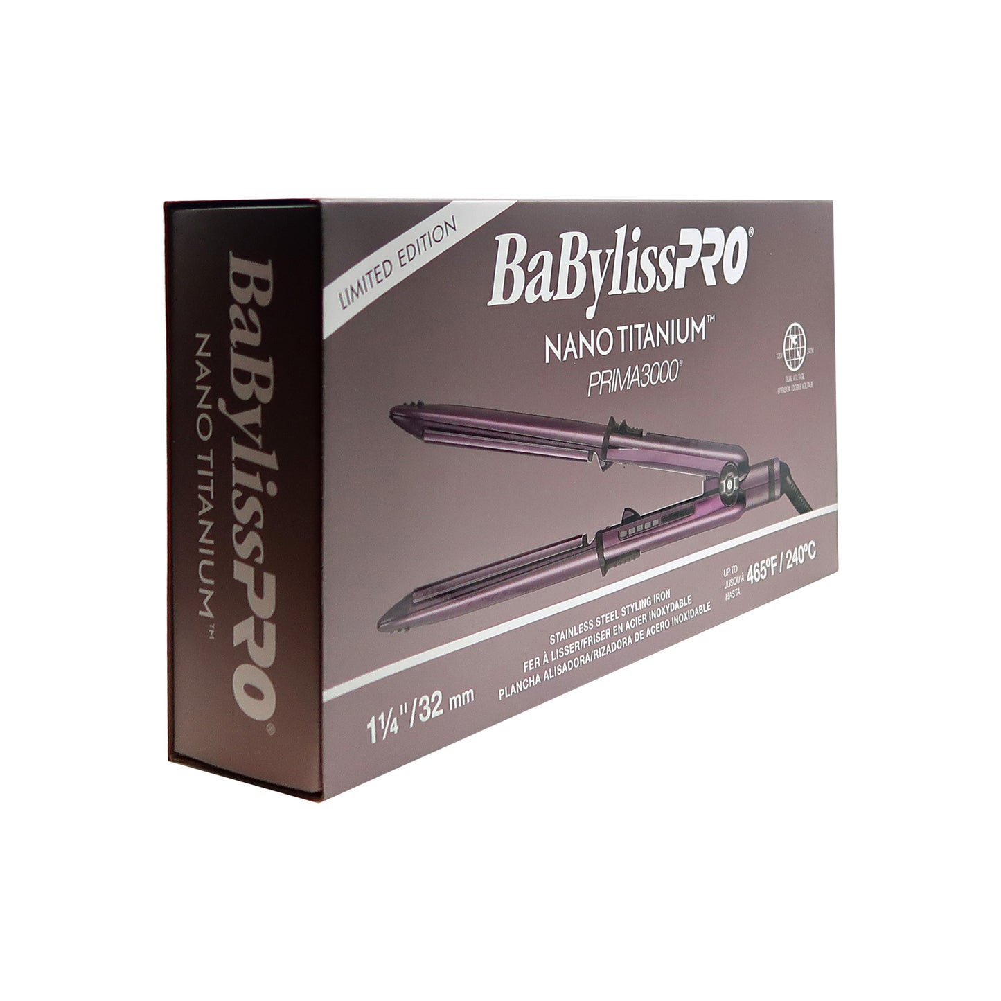 BaBylissPro FXONE LO-PROFX Clipper & Trimmer + Nano Titanium Prima 1¼" Flat Iron - Midnight Purple
