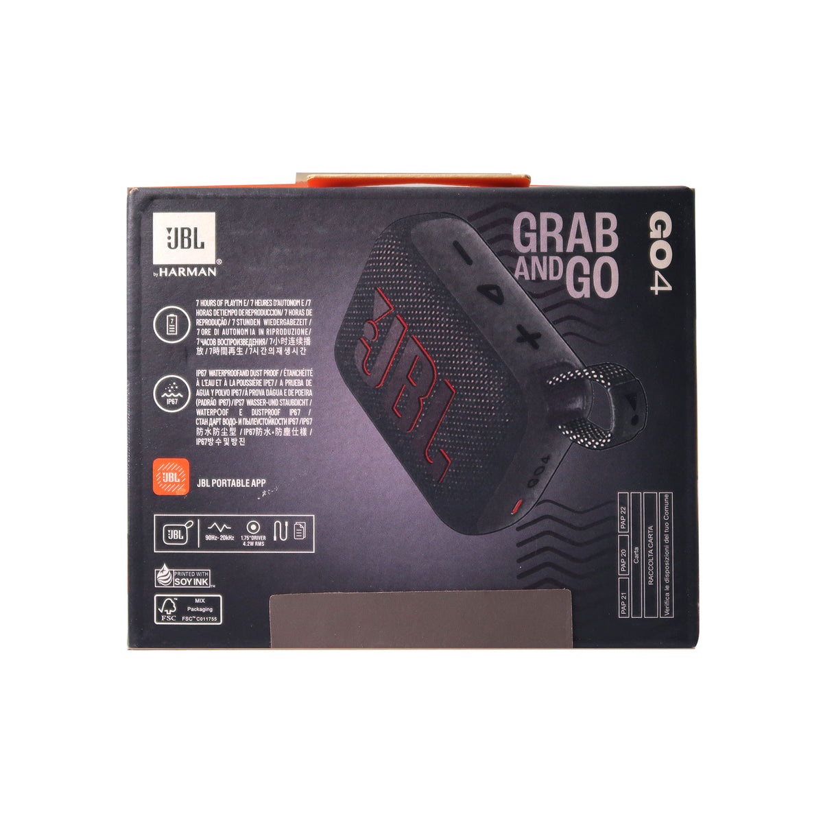 2x JBL Go 4 Portable Bluetooth Speaker (Black)