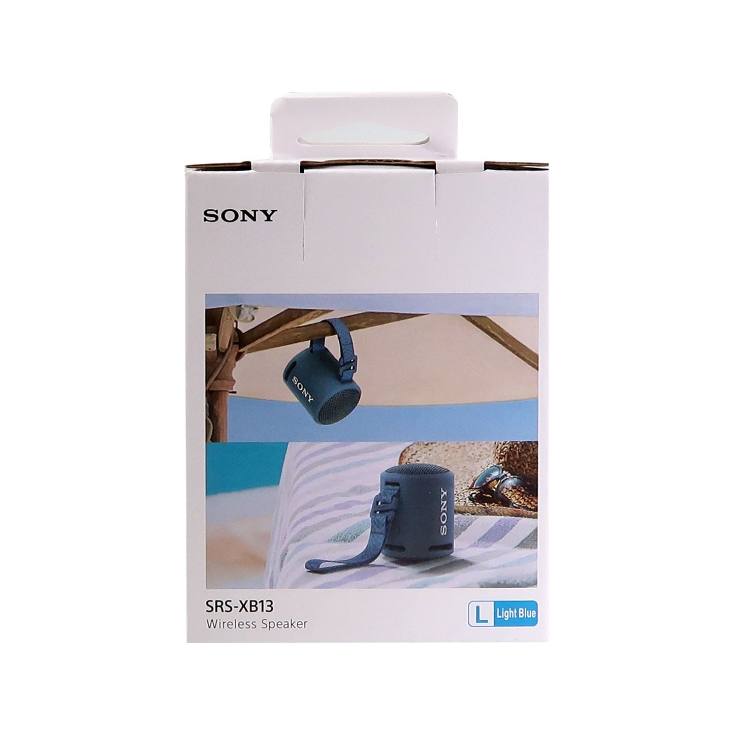 Sony SRSXB13/B Extra Bass Portable Wireless Waterproof Speaker (Light Blue) with Beats Solo 4 Wireless On-Ear Headphones (Slate Blue)