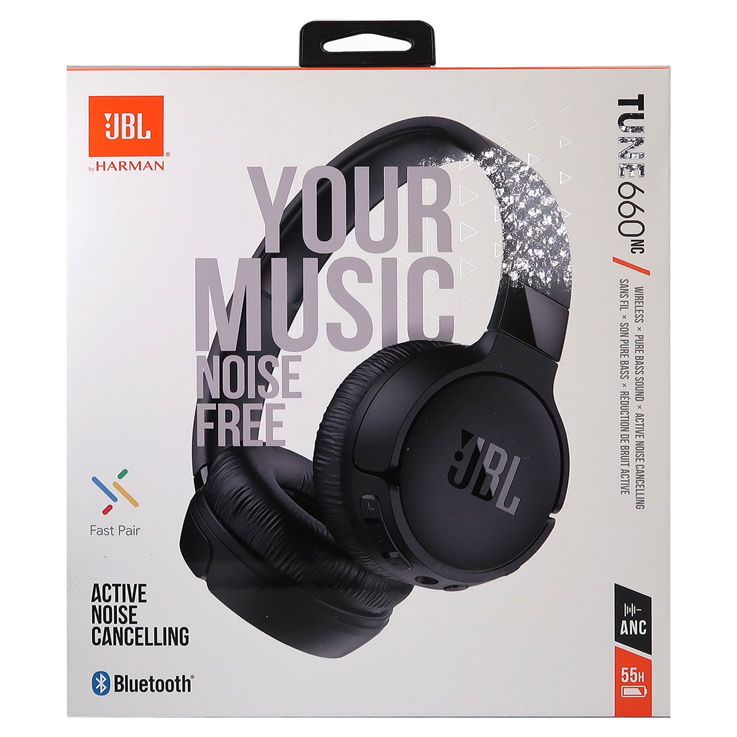 Bose QuietComfort Wireless Active Noise Canceling Headphones (Black) with JBL Tune 660NC Noise-Canceling Wireless Headphones (Black)