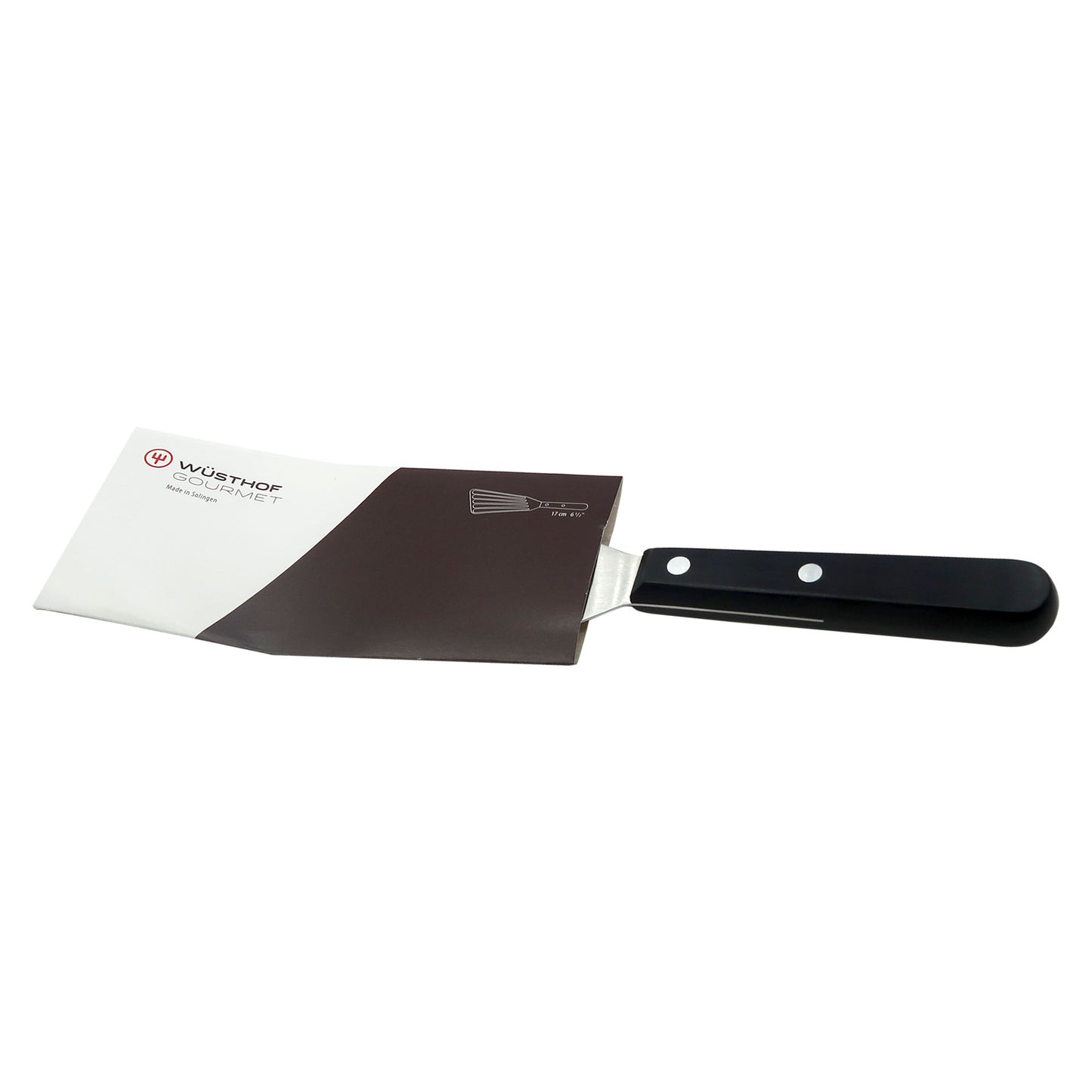 Wusthof Classic 9" Bread Knife with Wusthof Gourmet 6½” Slotted Fish Spatula #9035092117 and Wusthof Gourmet 7" Hollow Edge Santoku Knife