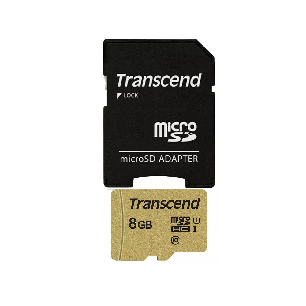 Transcend 8GB UHS-1 Class 10 micro SD 500S Read up to 95MB/s Built with MLC Flash Memory Card + SD Adapter
