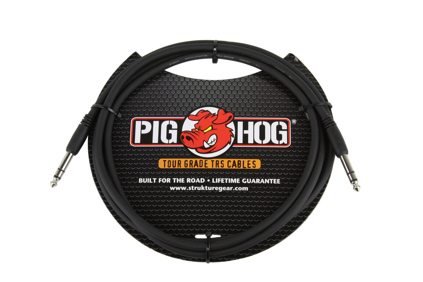 6x Pig Hog PTRS06 High Performance 1/4" TRS Instrument Cable, 6 Feet