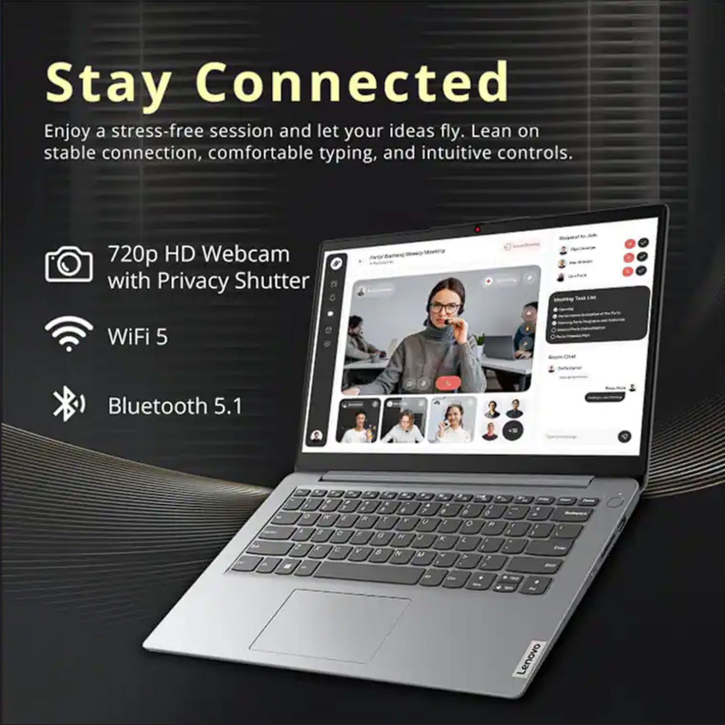 Lenovo Ideapad 1 14" Laptop - Intel Celeron N4500, 4GB Memory, 128GB eMMC (Cloud Gray)