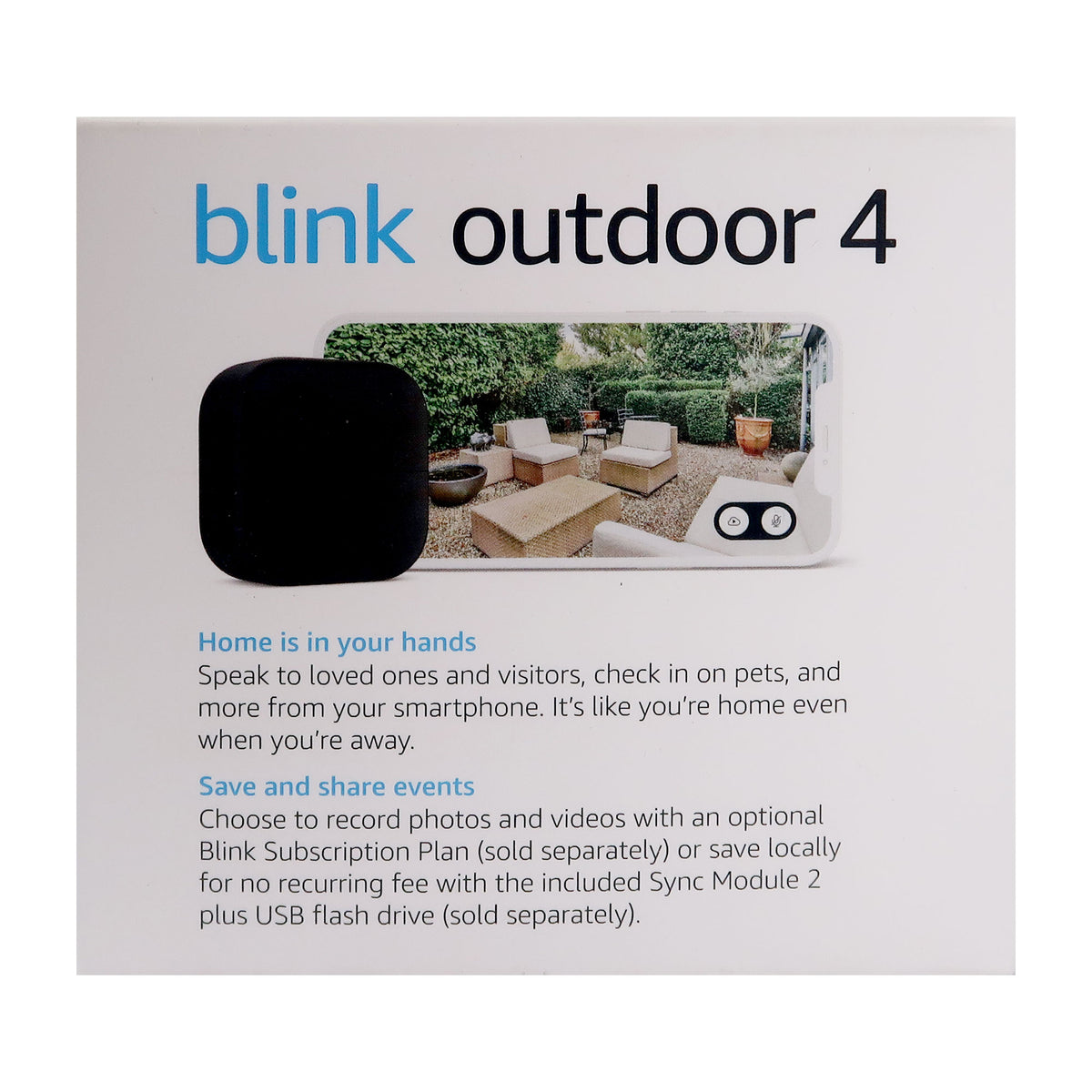 Blink Outdoor 4 2-Camera System Black (4th Gen) + Blink Video Doorbell White, Wireless