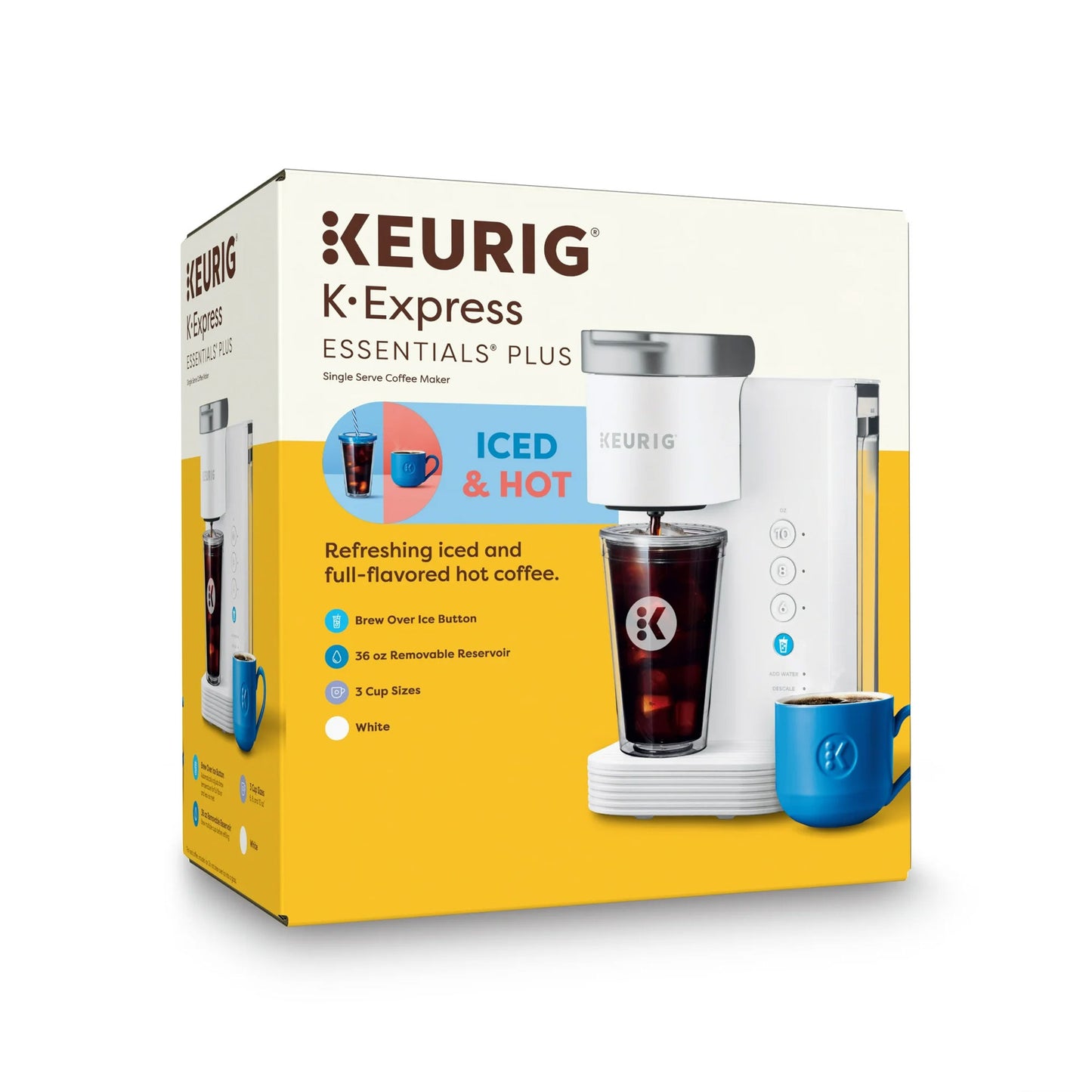Keurig K-Express Essentials Single Serve K-Cup Pod Coffee Maker, White