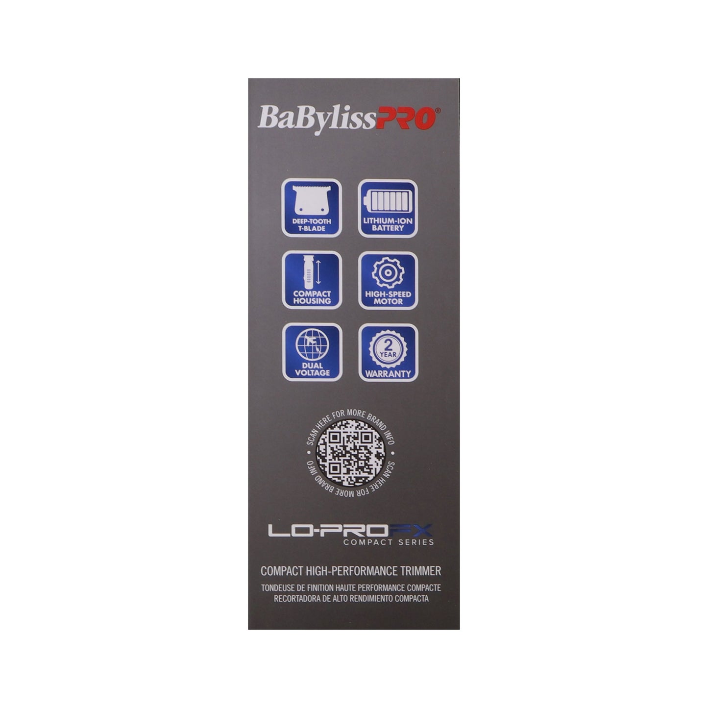 BaBylissPRO High Performance Low Profile Compact Trimmer - Blue (FX72)