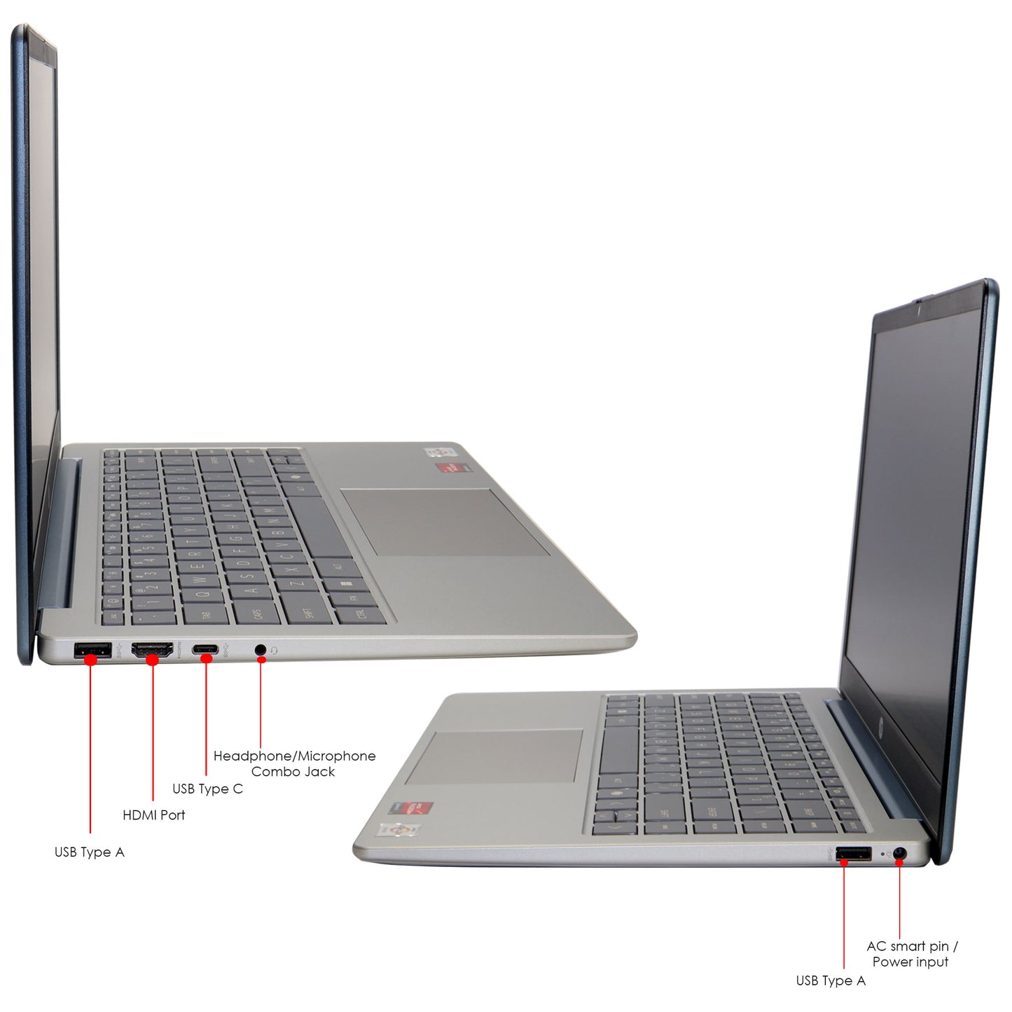 HP 14" HD Windows Laptop AMD Athlon 7120 - 4GB RAM, 128GB UFS (Moonlight Blue)