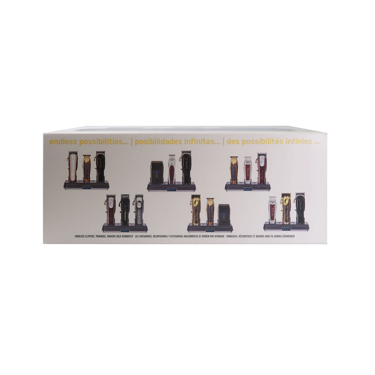 Wahl 8504 Professional Clipper Cordless Senior 120-240V + Wahl Professional Power Station Multi-Charge 3 Tools At Once #3023291 + Wahl Flat Top Comb White