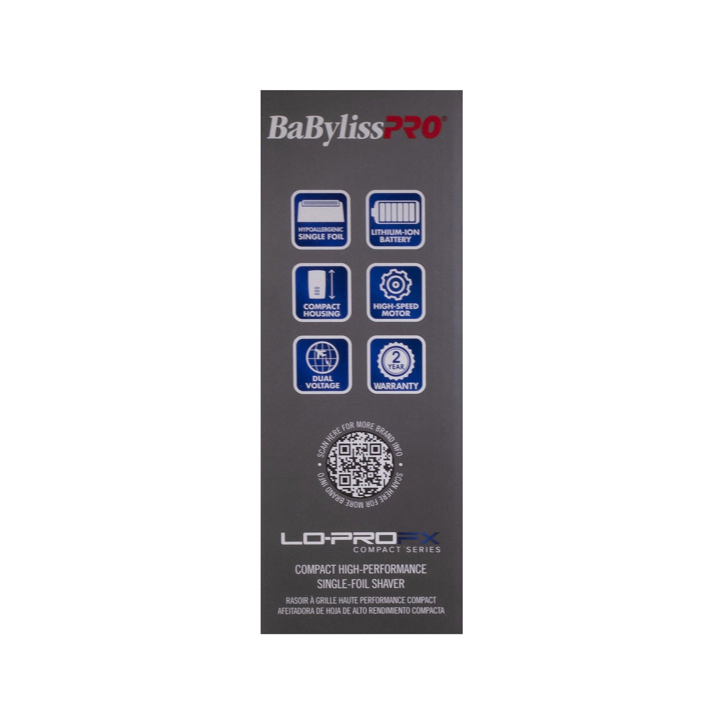 BaByliss Pro Lo-ProFX Compact High-Performance Single Foil Cordless Shaver (Blue)