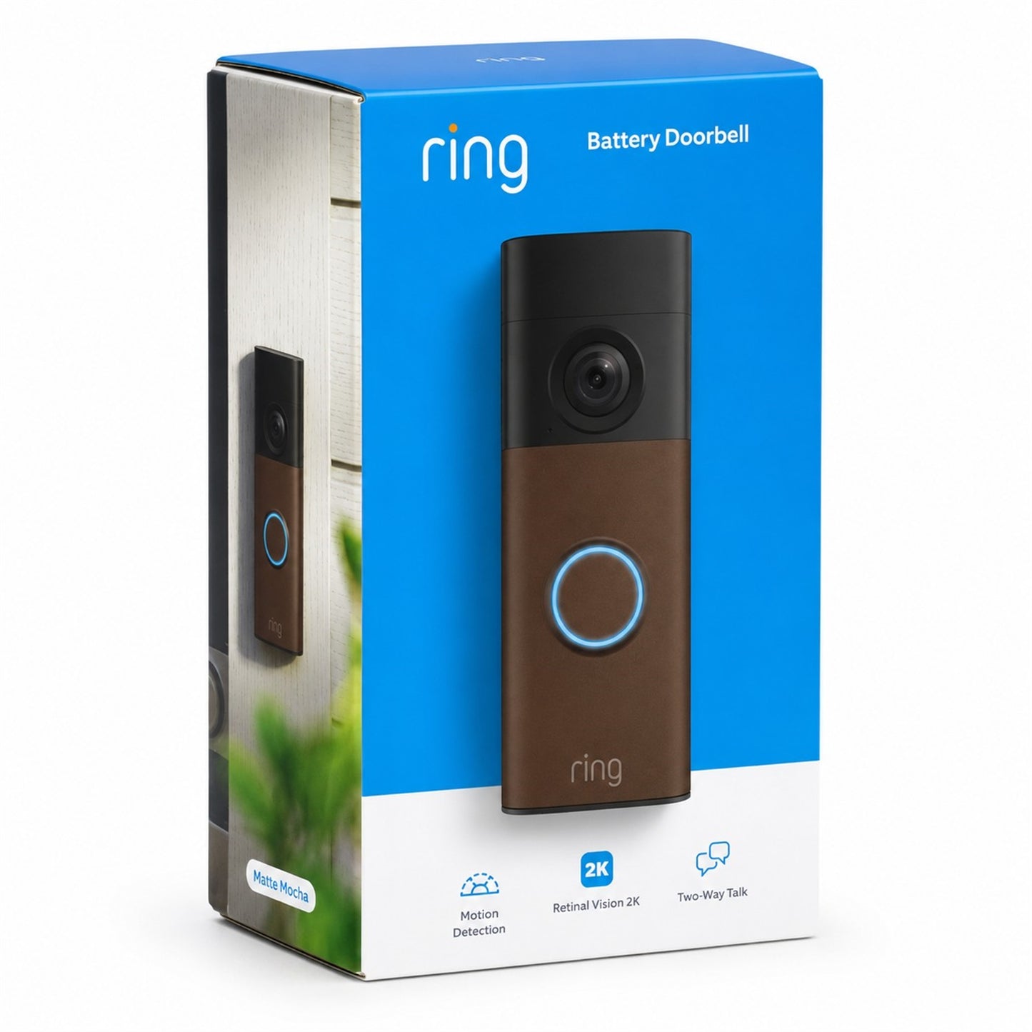 Ring Battery Doorbell (2nd Gen) - Retinal 2K (Matte Mocha)