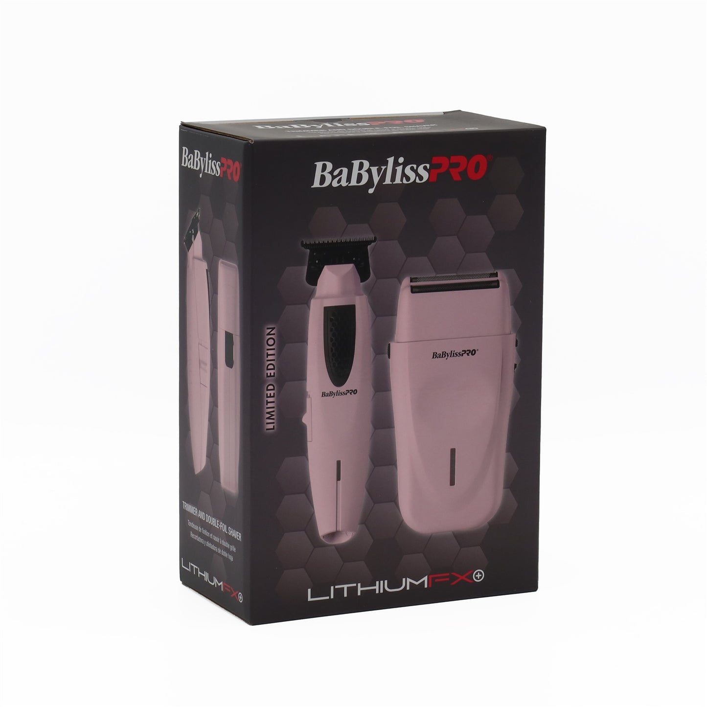 Babyliss Pro LithiumFX+ Limited Edition Trimmer & Double-Foil Shaver Set (Pink) FX73FSTPKMP