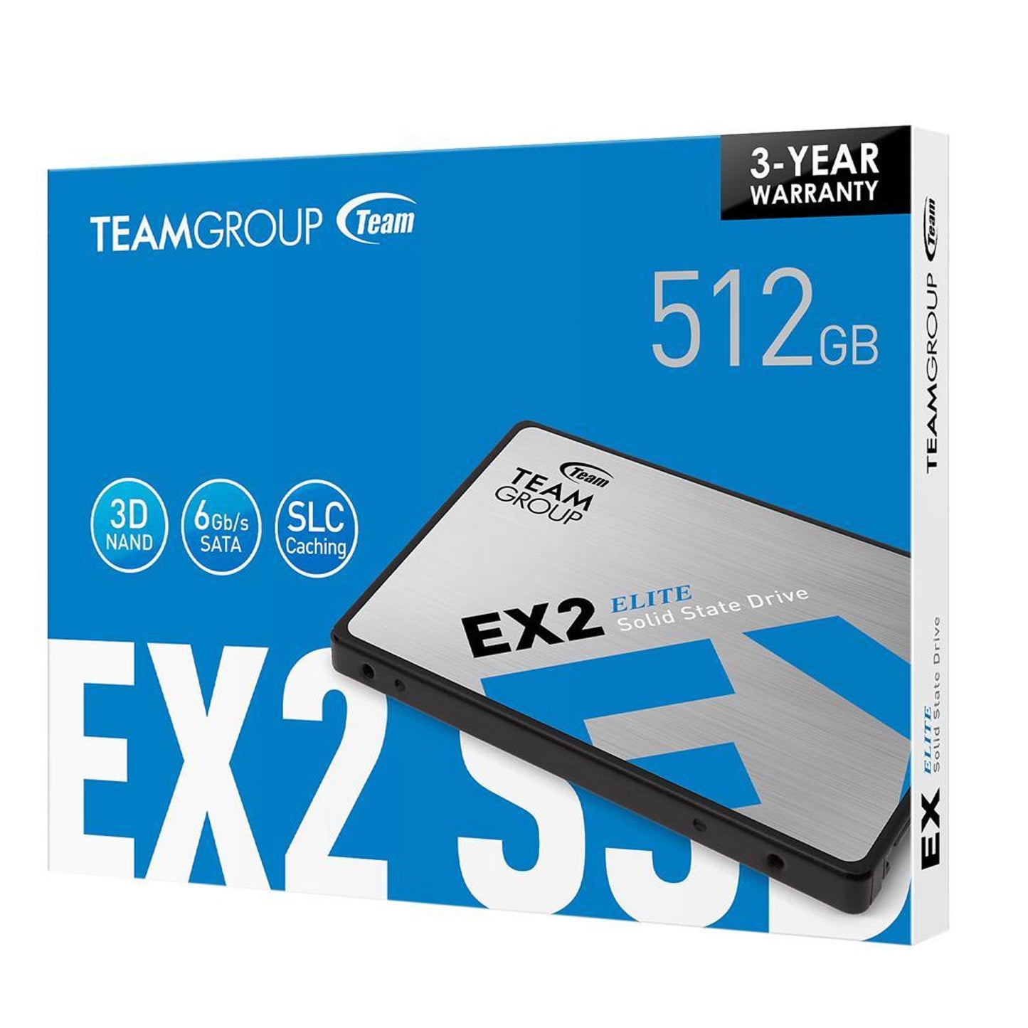 Team Group EX2 2.5" 512GB SATA III 3D NAND Internal Solid State Drive (SSD) T253E2512G0C101