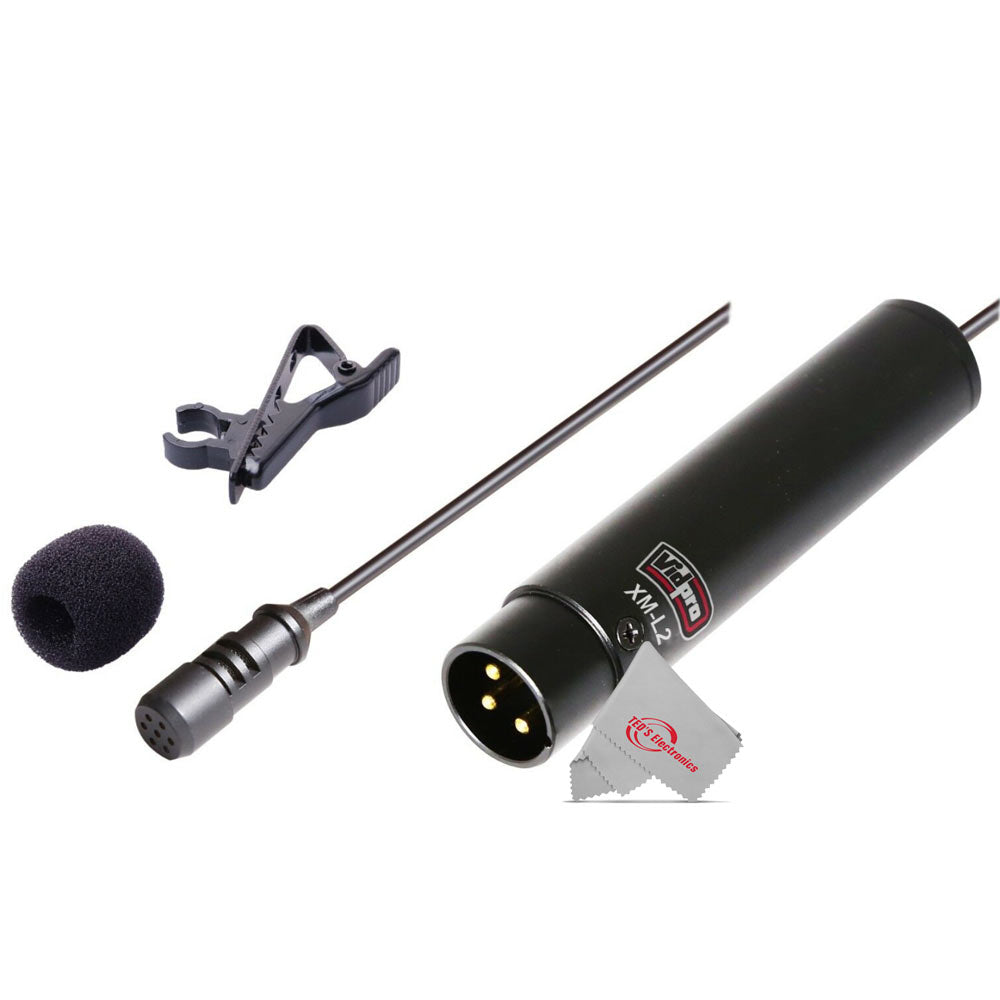 Zoom H5 4-Input / 4-Track Portable Handy Digital Recorder w/ Interchangeable X/Y Mic Capsule and 2x Vidpro Professional Wired XLR Lavalier Microphone XM-L2 with XLR Input