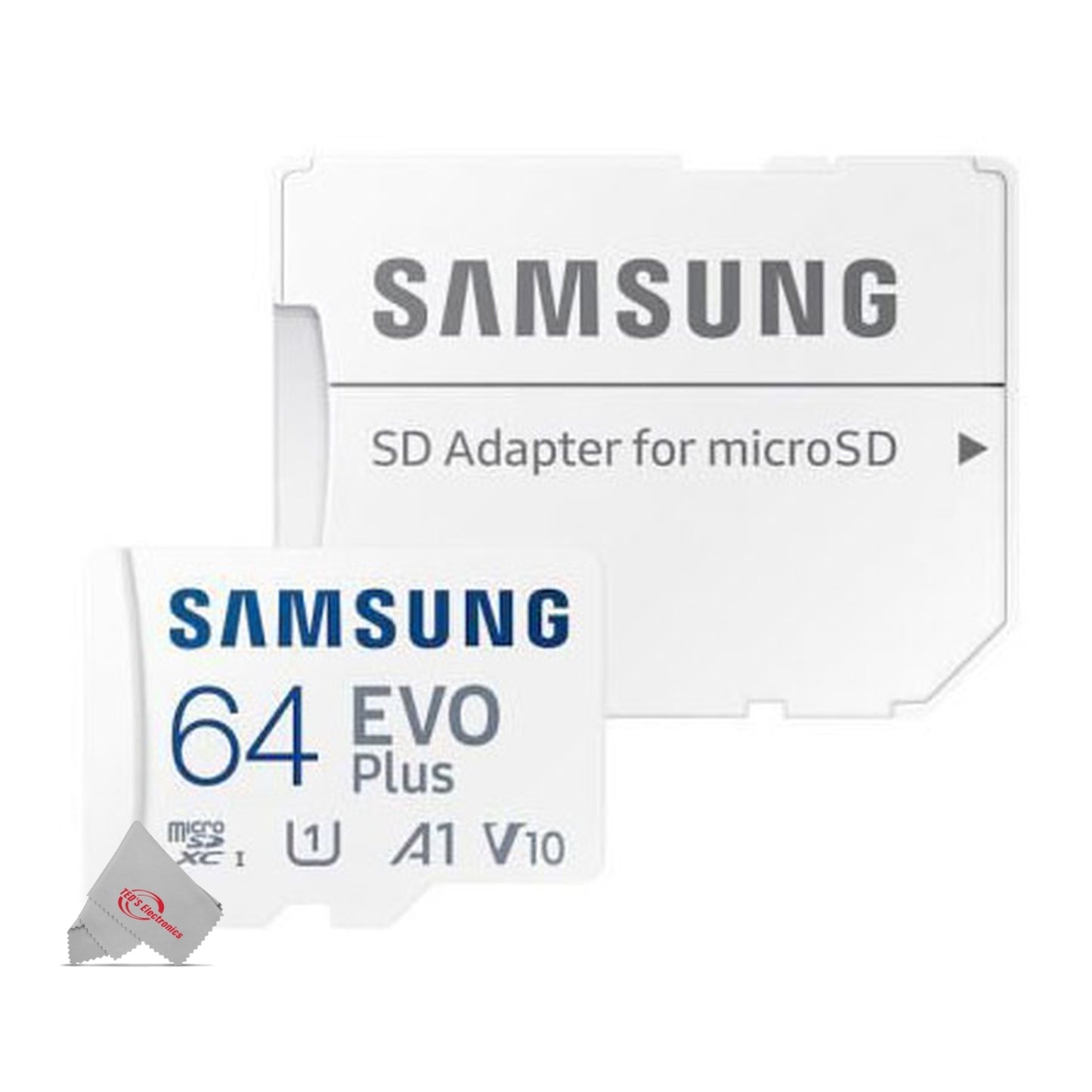 3x Samsung 64GB EVO Plus UHS-I microSDXC Memory Card with SD Adapter