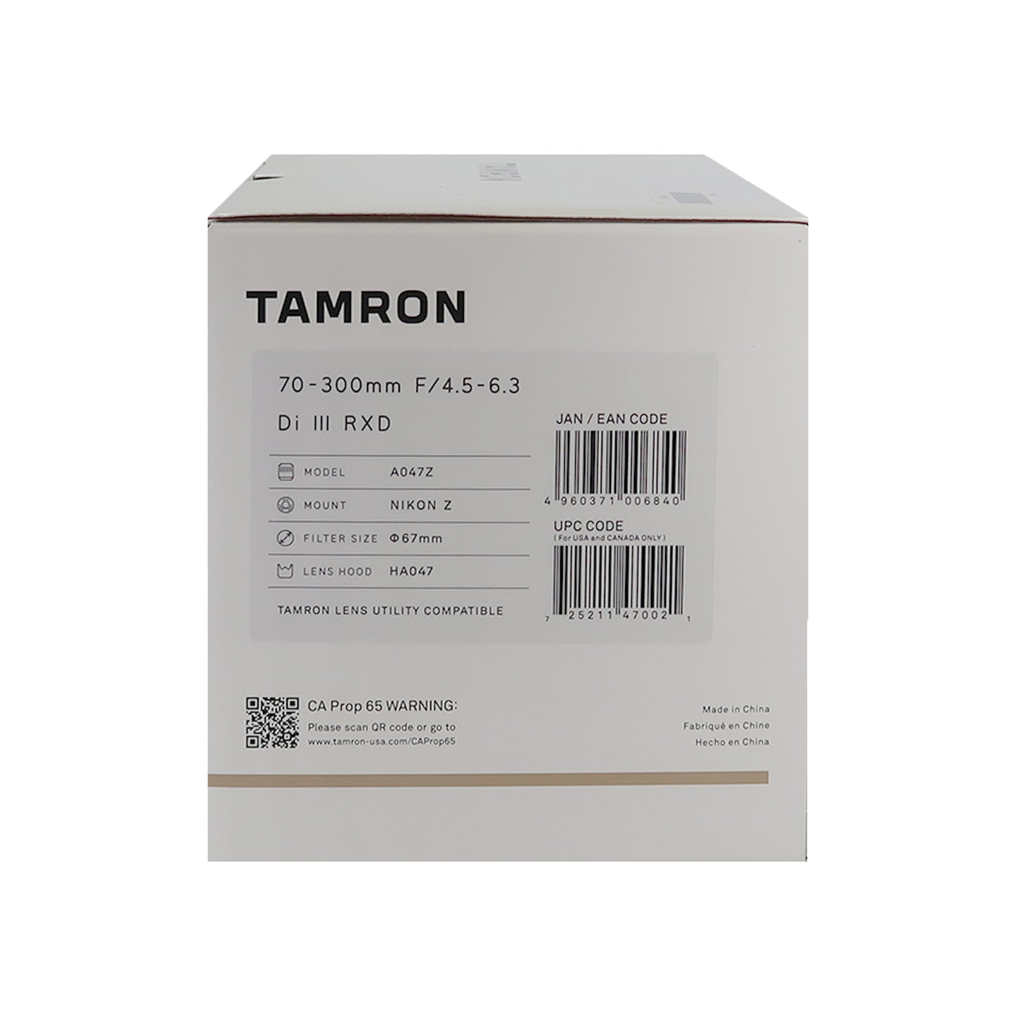 Tamron 70-300mm f/4.5-6.3 Di III RXD Lens for Nikon Z