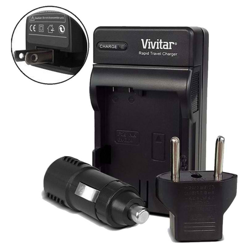 VIVITAR VIV-QCB-217 1 Hour Rapid Battery Charger for Canon NB-12L and NB-13L Battery for Canon G5 X, G7 X, G7 X Mark II