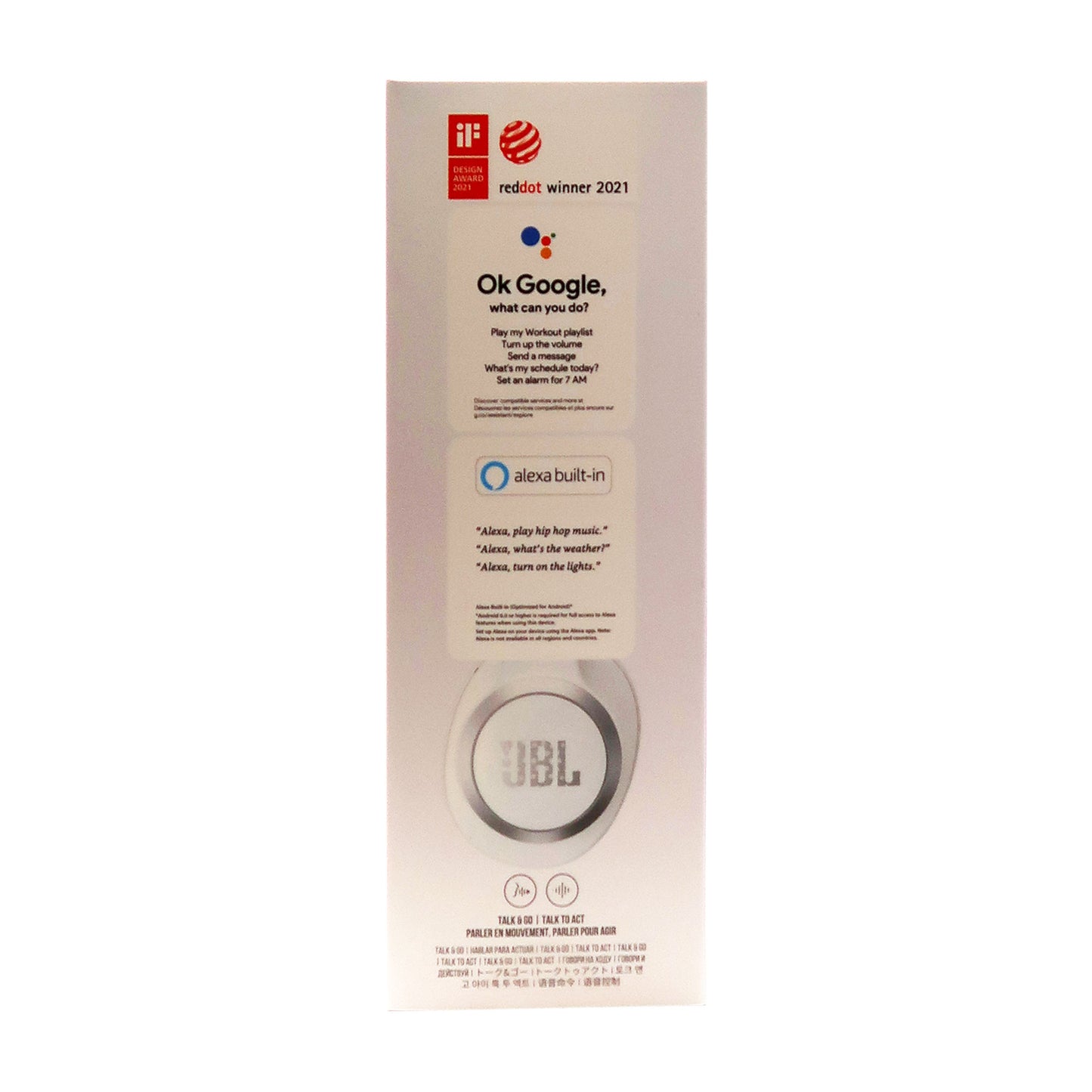 JBL Live 660NC Noise-Canceling Wireless Over-Ear Headphones (White)