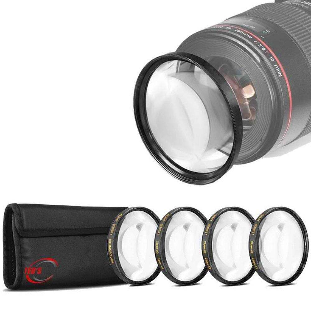 52MM +1 +2 +4 +10 Close Up Macro Filter Set for 52mm Thread Lenses ...