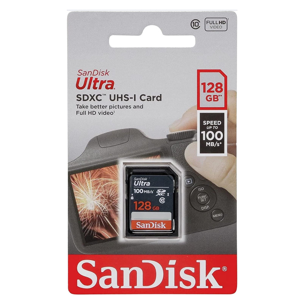 Sandisk Ultra 128 GB SDXC UHS I Memory Card 100 MBs