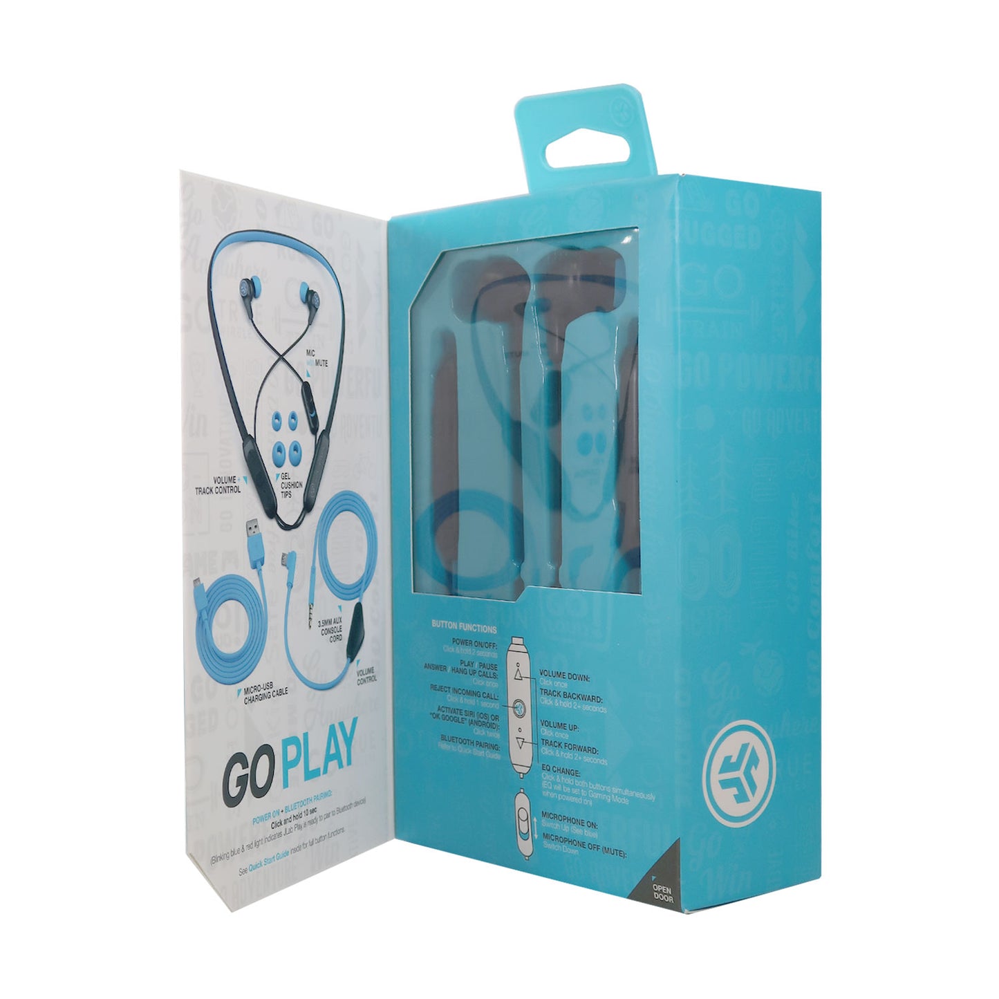 JLab Play Gaming Wireless Bluetooth Earbuds - Black/Blue