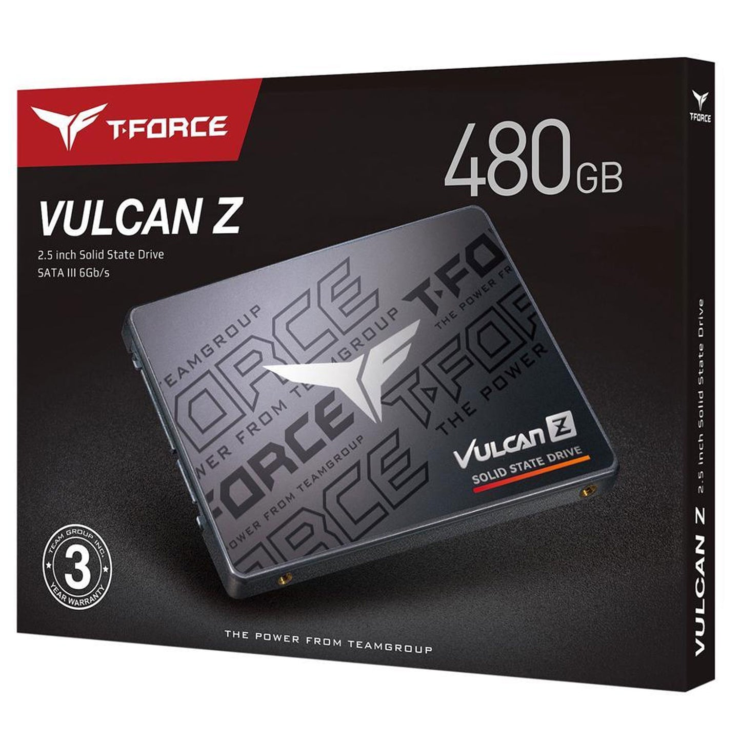 Team Group T-FORCE VULCAN Z 2.5" 480GB SATA III 3D NAND Internal Solid State Drive (SSD) T253TZ480G0C101