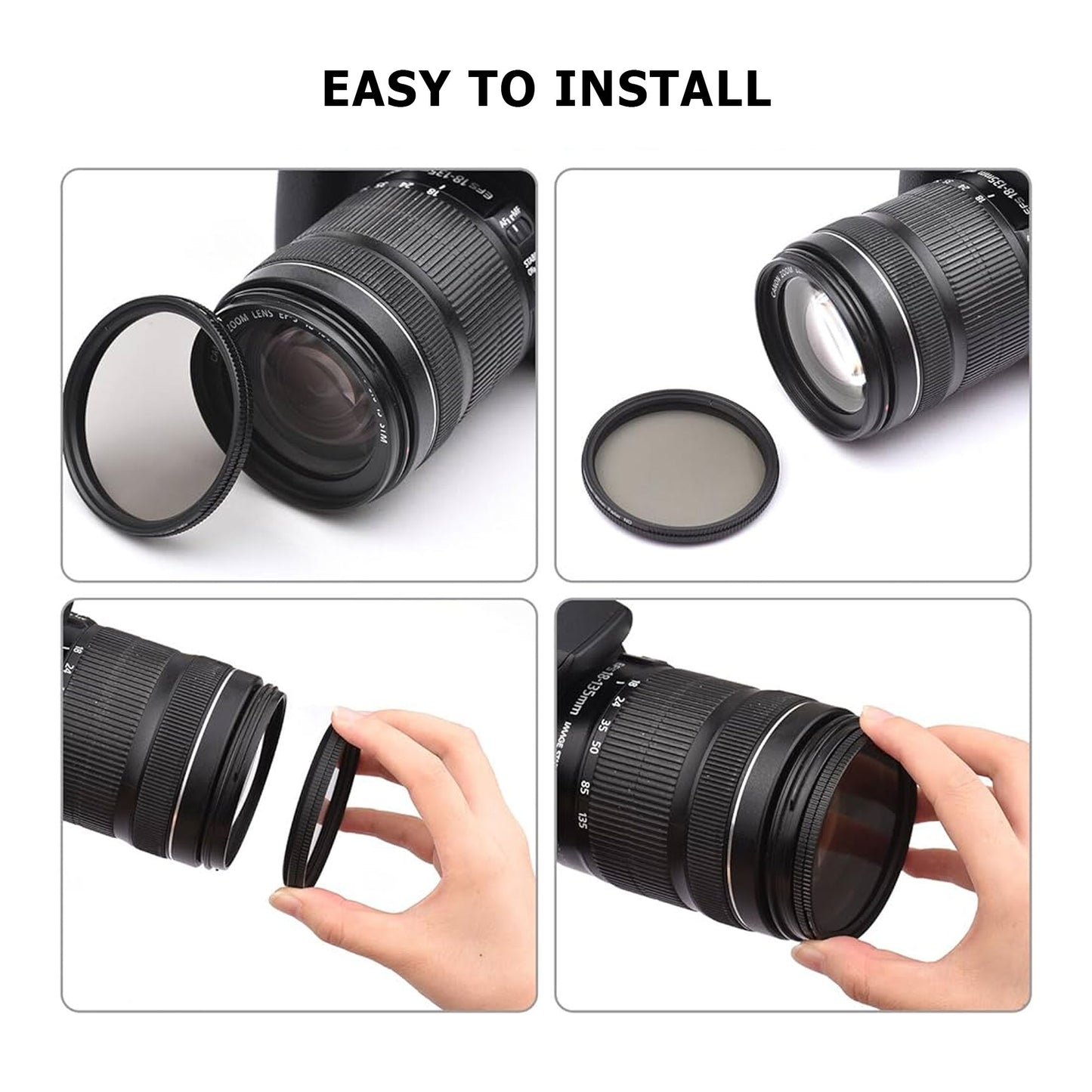 72mm 3 In 1 Digital Camera Lens Filter UV CPL FLD Canon EF 50mm 1.2L 35mm 1.4L RF 24-240 70-200 F4L Lenses