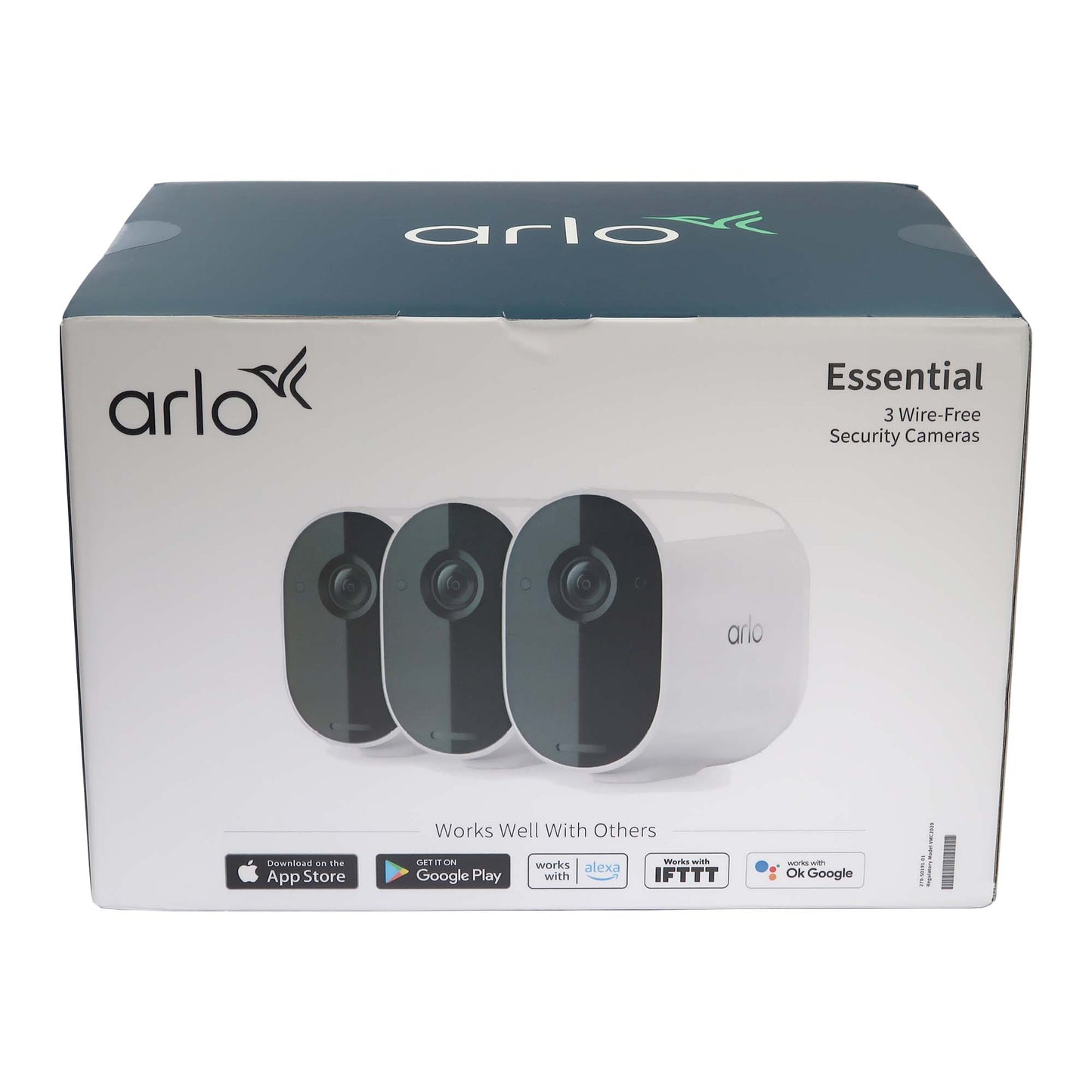 2x Arlo Essential Camera Wire-Free 1080p 2-Way Audio Rechargeable Battery Motion Indoor / Outdoor Security Camera, Works with Alexa & Google Assistant