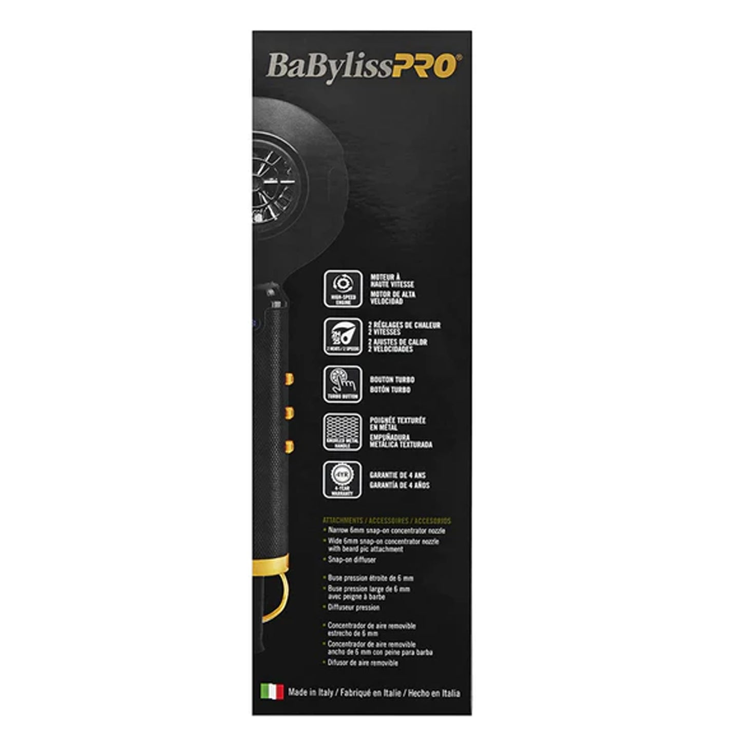 BaBylissPRO BLACKFX High-Performance Turbo Dryer
