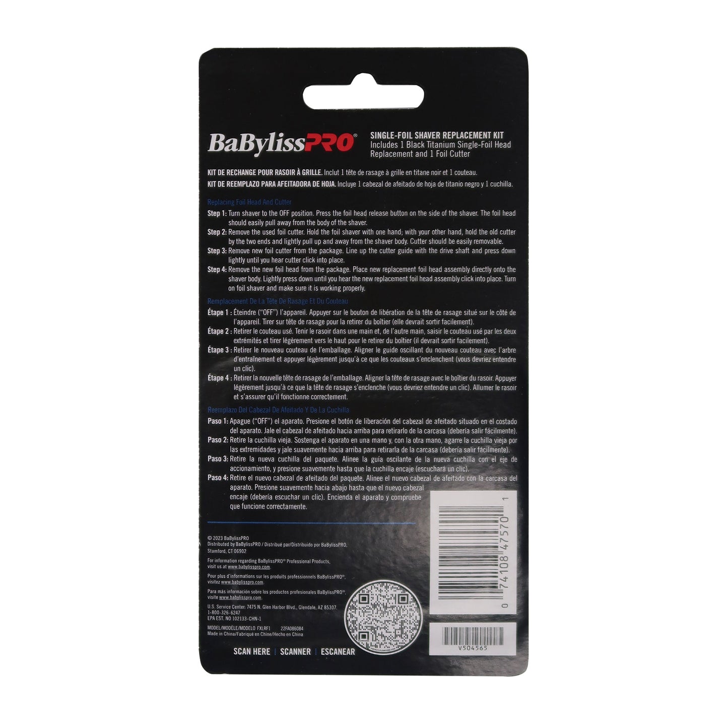 5x BaByliss Pro UVFOIL Single-Foil Shaver Replacement Kit #FXLRF1