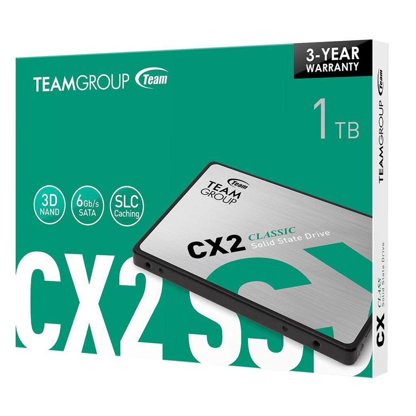 Team Group CX2 2.5" 1TB SATA III 3D NAND Internal Solid State Drive (SSD) T253X6001T0C101