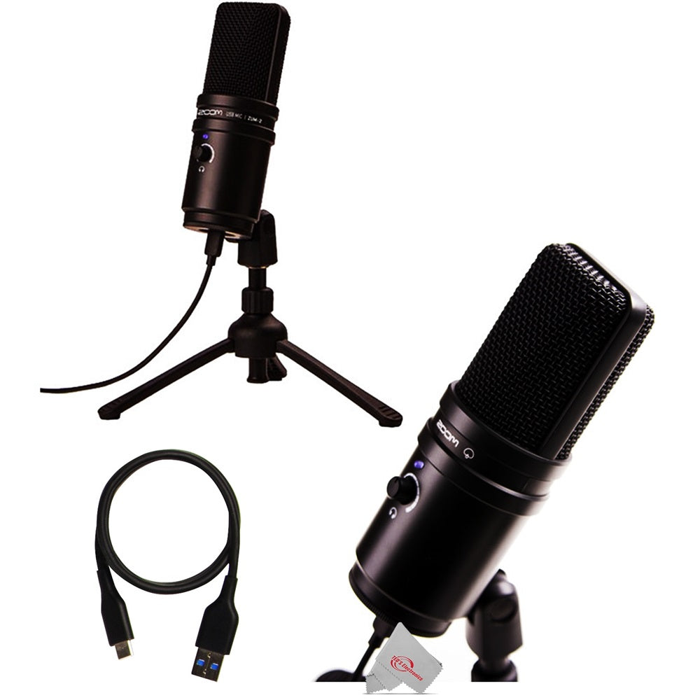 Zoom ZUM-2 Podcast Microphone with Desktop Stand, Cable & Windscreen