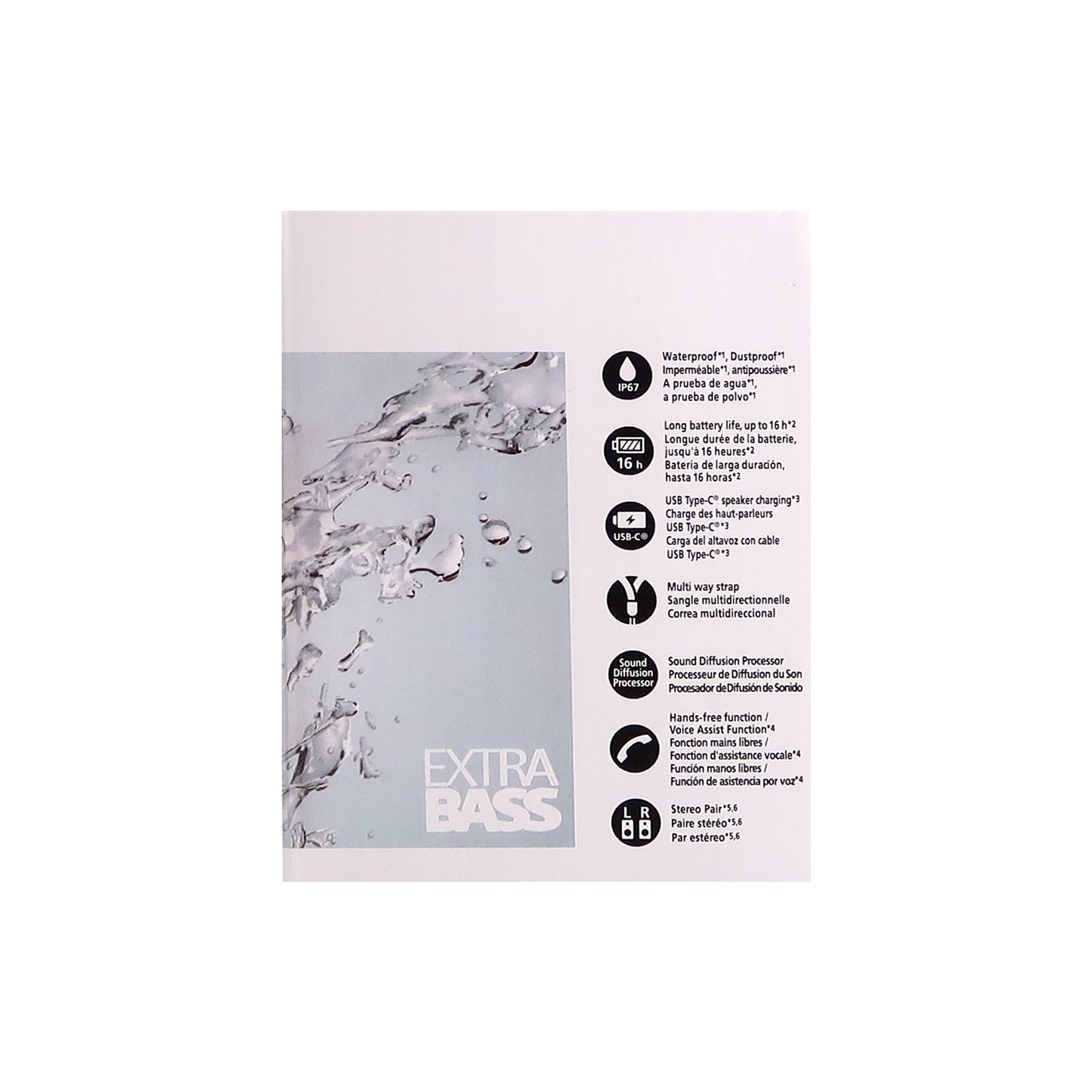 3x Sony SRS-XB13 Extra Bass Portable Waterproof Wireless Speaker (Blue)