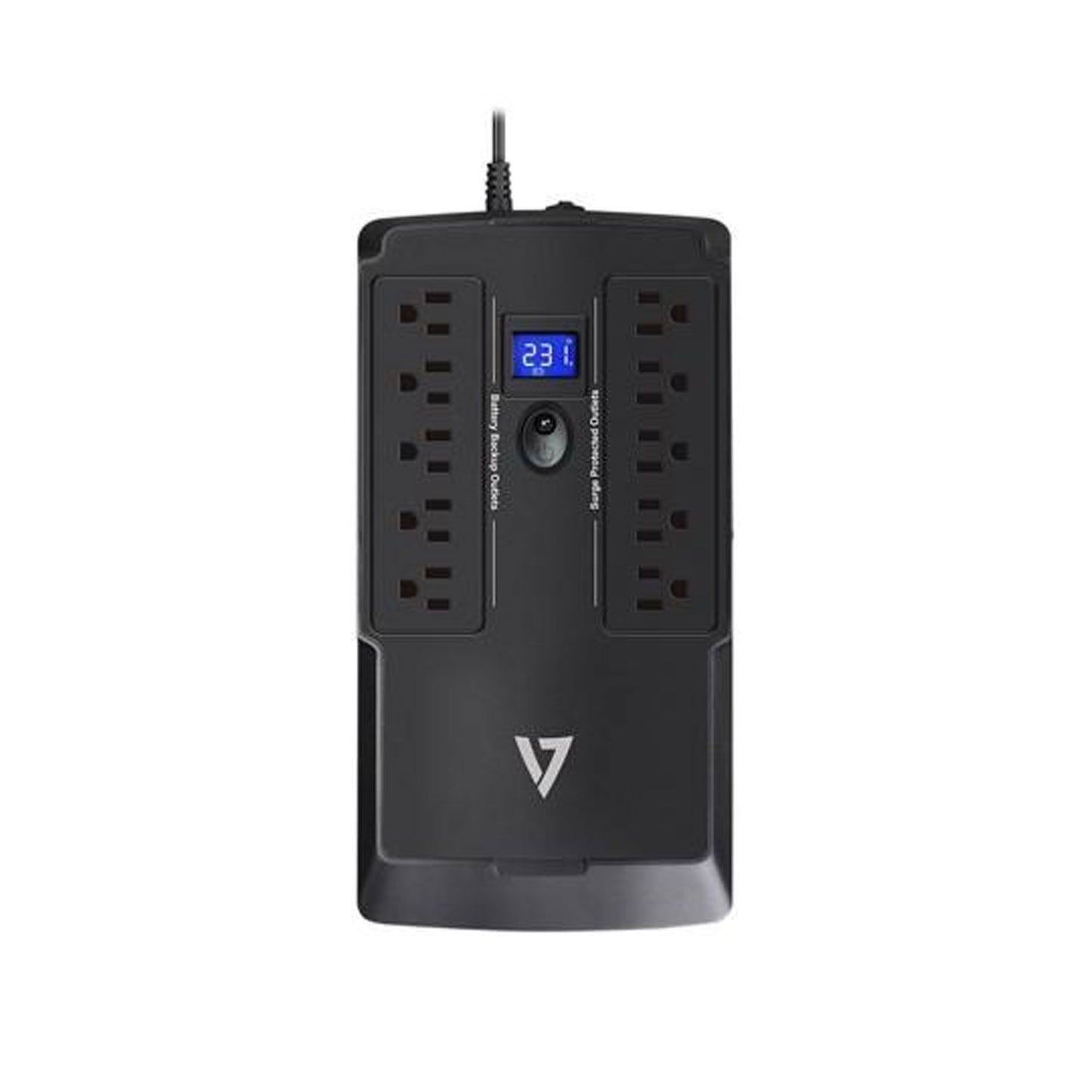 V7 750 VA Desktop UPS LCD 10 Outlets 120V - UPS1DT750-1N