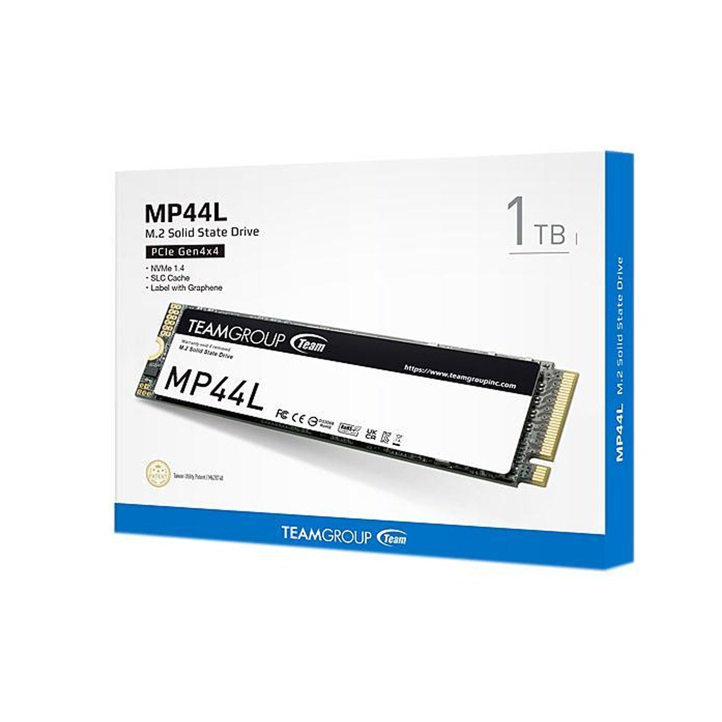 Team Group MP44L M.2 2280 1TB PCIe 4.0 x4 with NVMe 1.4 Internal Solid State Drive (SSD) TM8FPK001T0C101