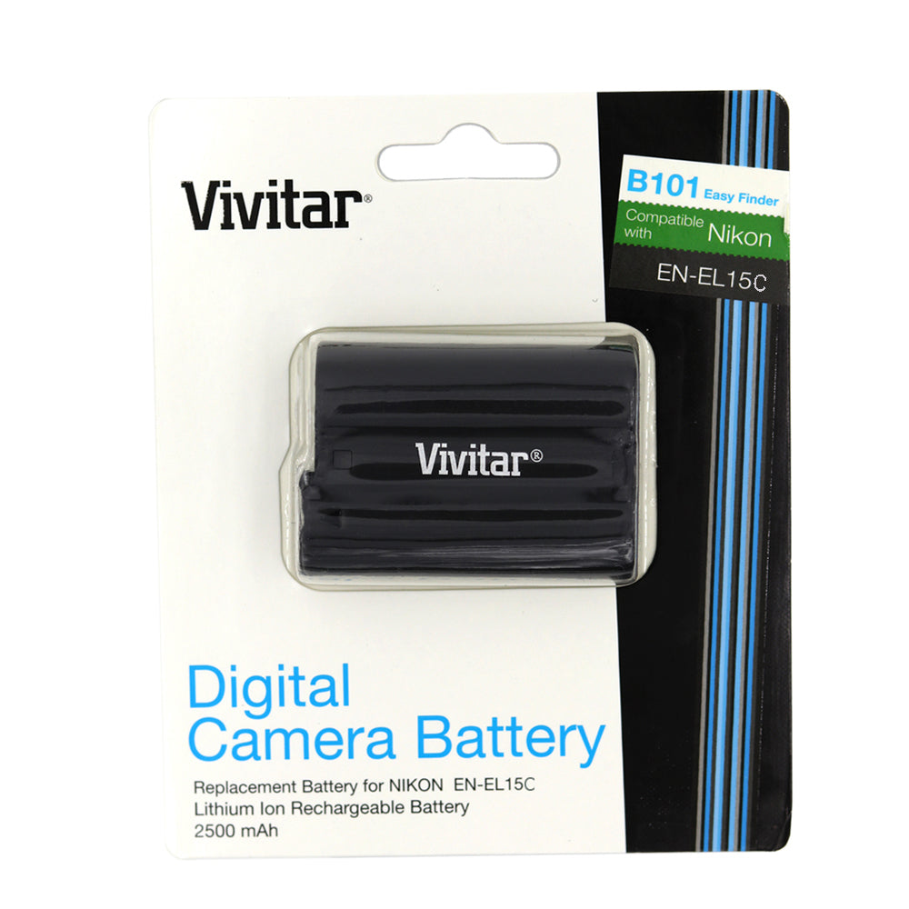 3x Vivitar VIV-NB-EL15C Replacement Rechargeable Lithium-Ion Battery for Nikon EN-EL15c