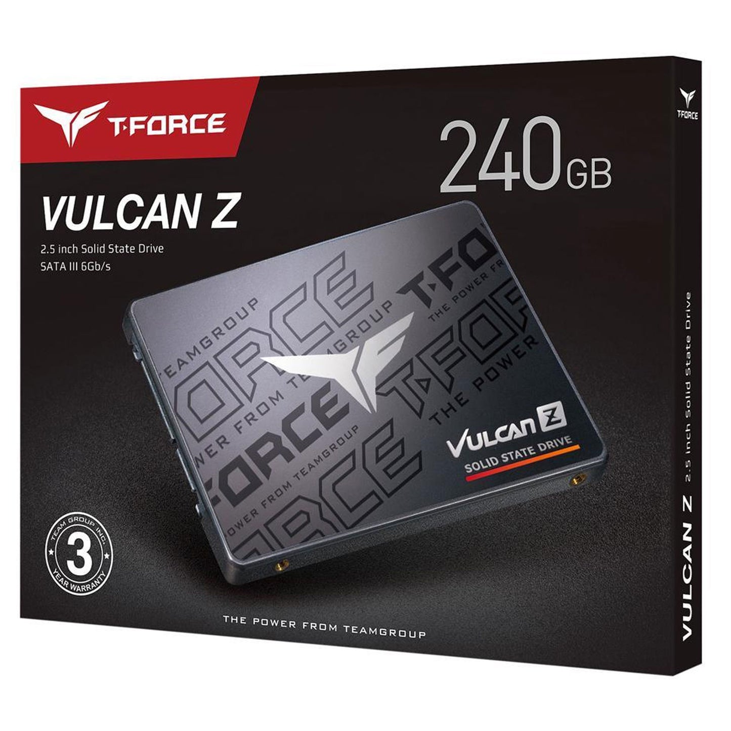 Team Group T-FORCE VULCAN Z 2.5" 240GB SATA III 3D NAND Internal Solid State Drive (SSD) T253TZ240G0C101